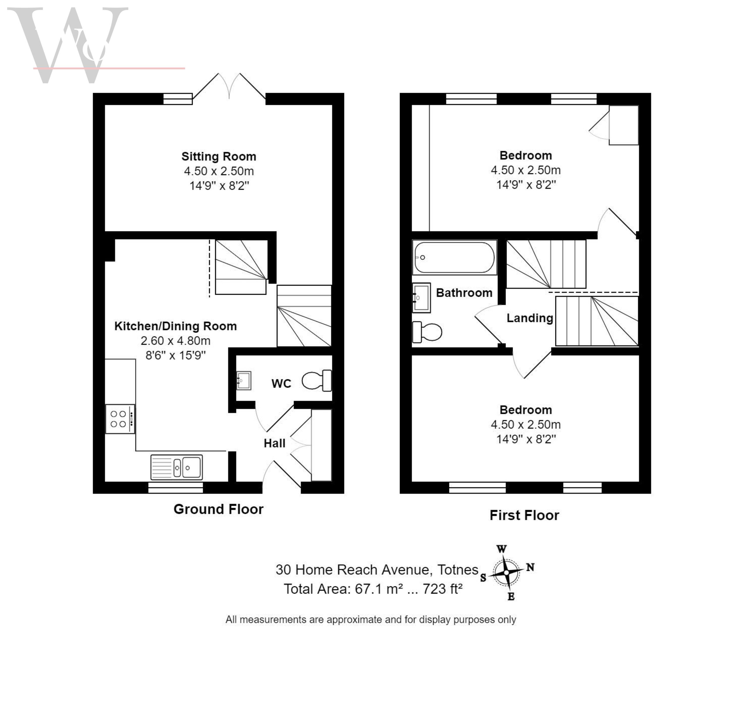 2 bed end of terrace house for sale in Home Reach Avenue, Totnes - Property floorplan