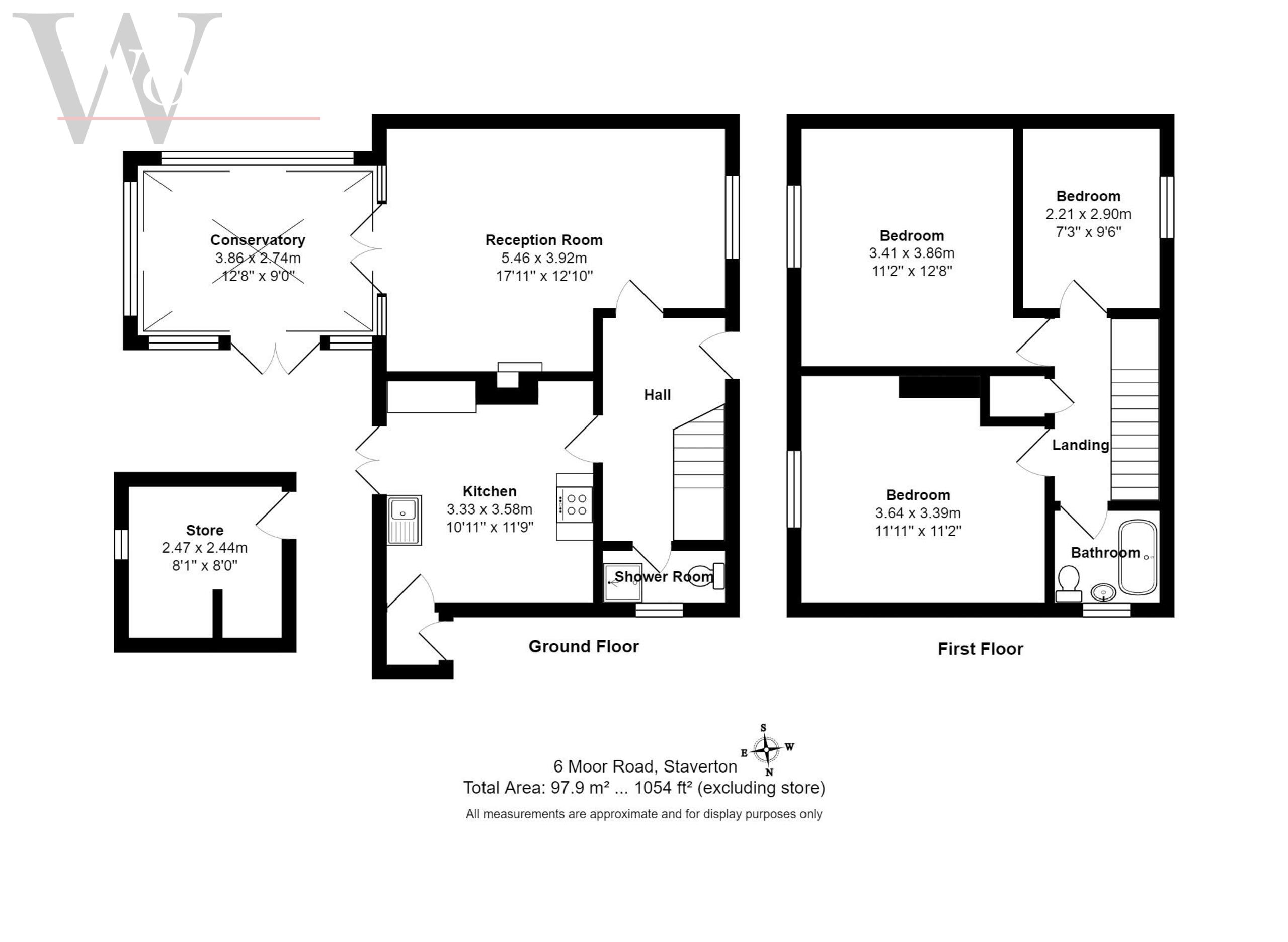 3 bed semi-detached house for sale in Staverton, Totnes - Property floorplan