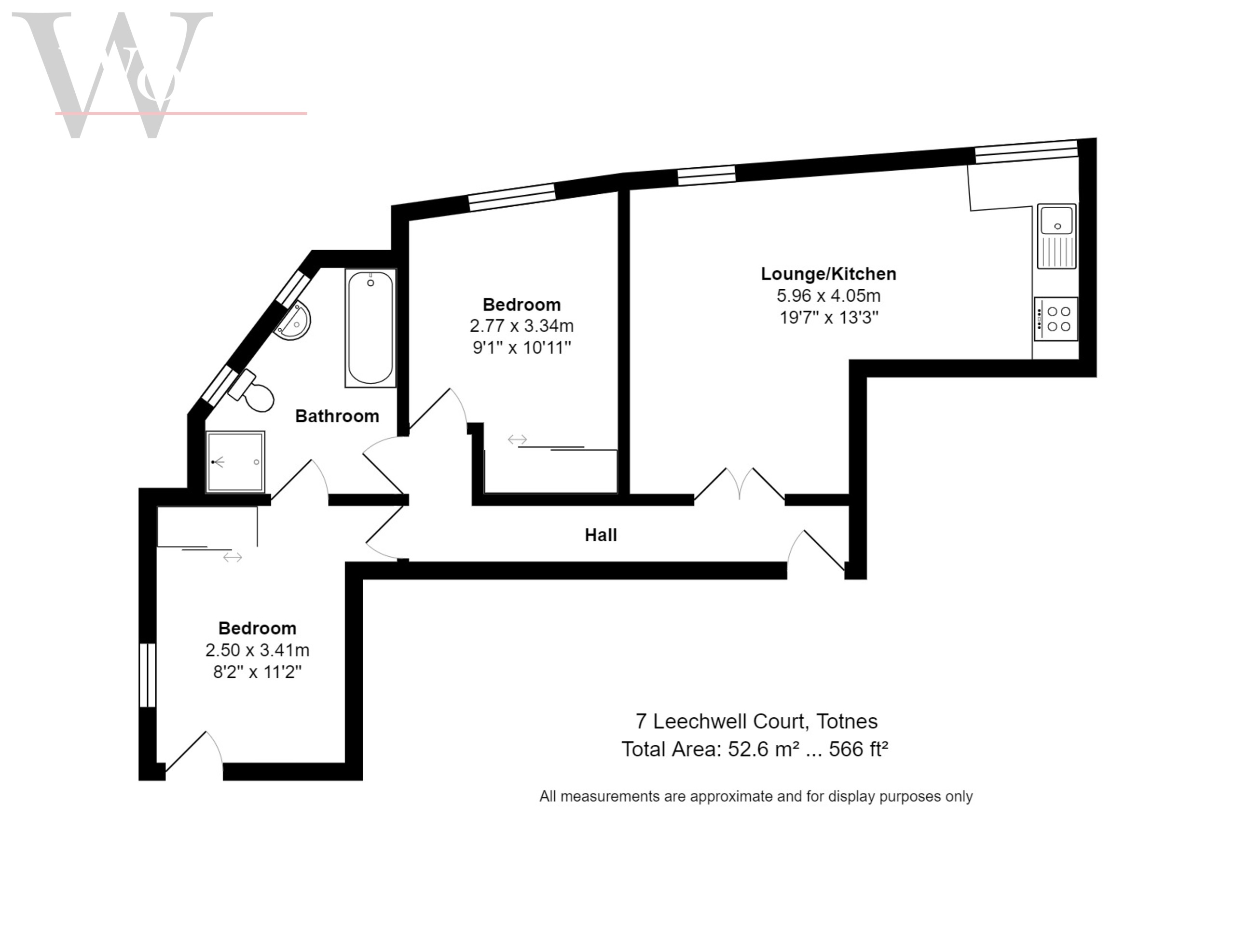 2 bed for sale in Leechwell Court, Totnes - Property floorplan