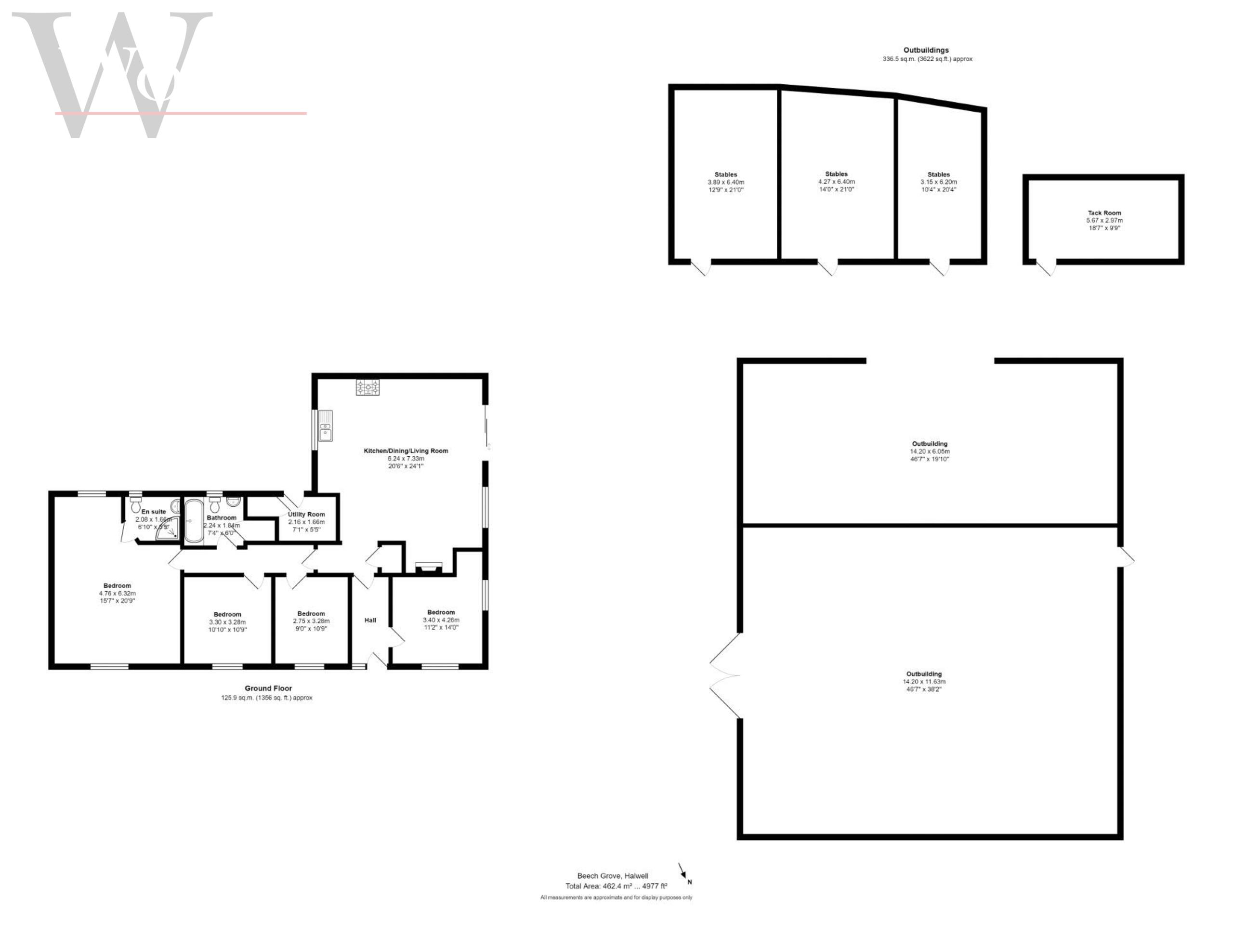 4 bed detached bungalow for sale in Halwell, Totnes - Property floorplan