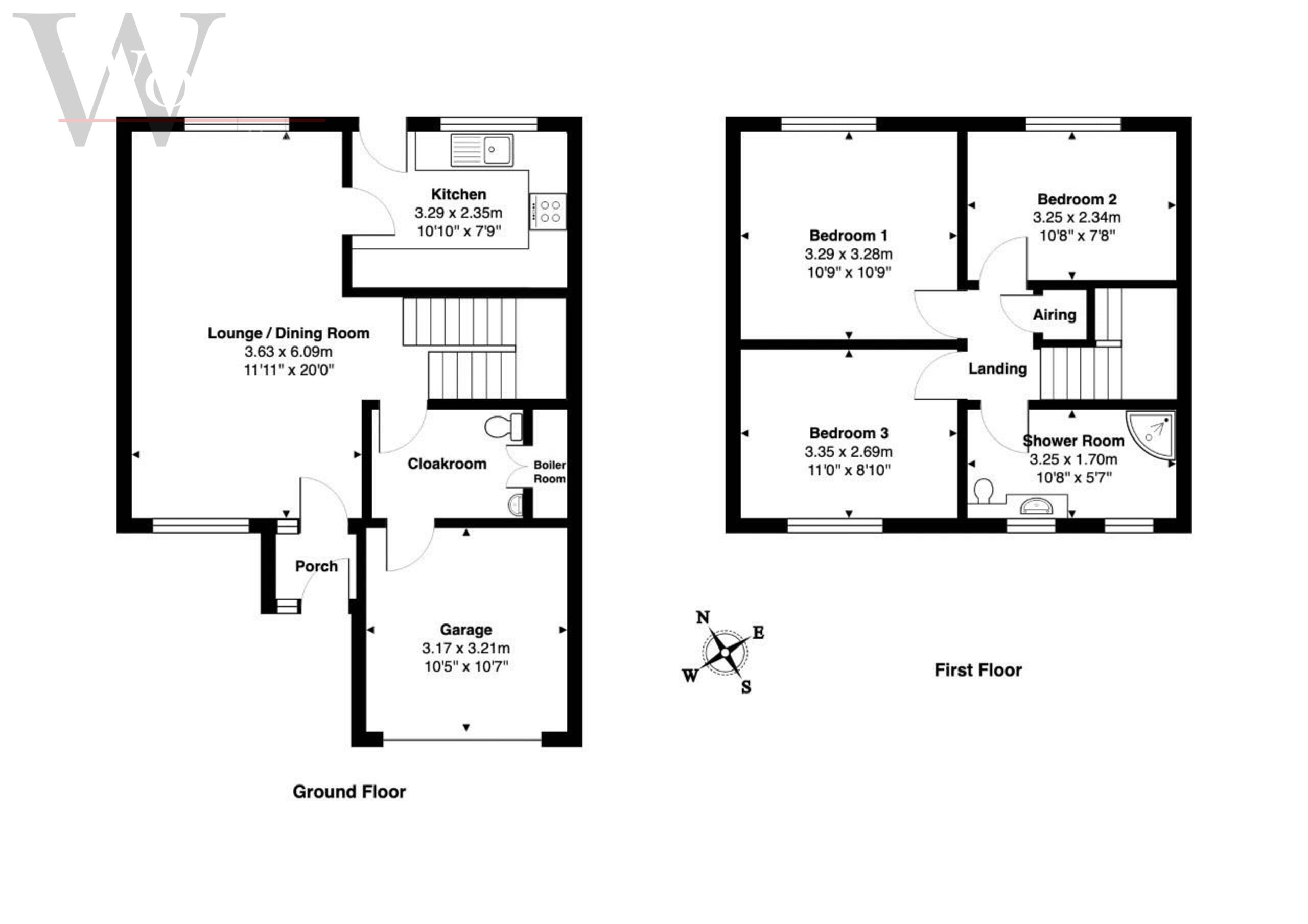 3 bed semi-detached house for sale in Abbotskerswell, Abbotskerswell - Property floorplan
