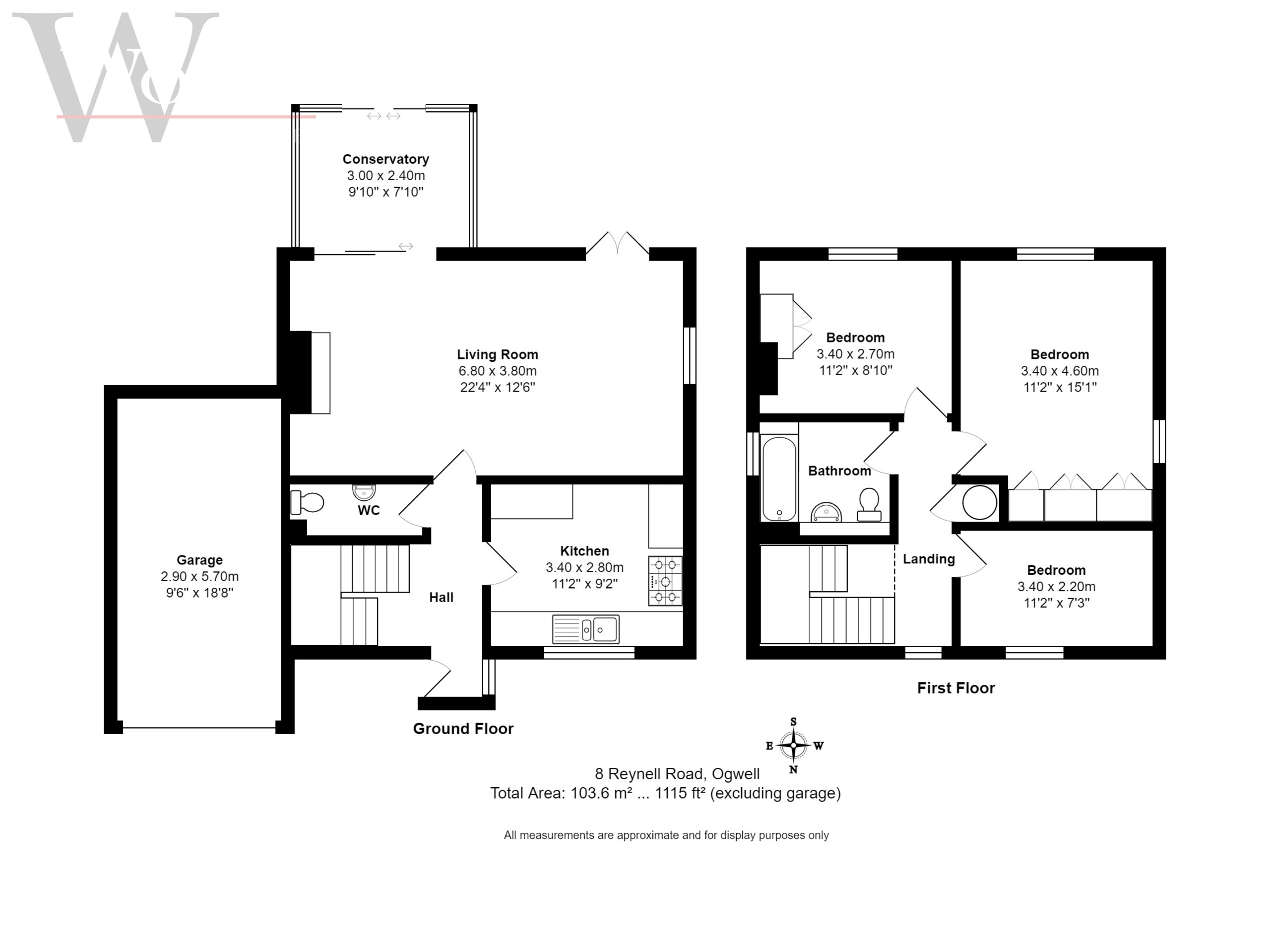 3 bed detached house for sale in Ogwell, Newton Abbot - Property floorplan