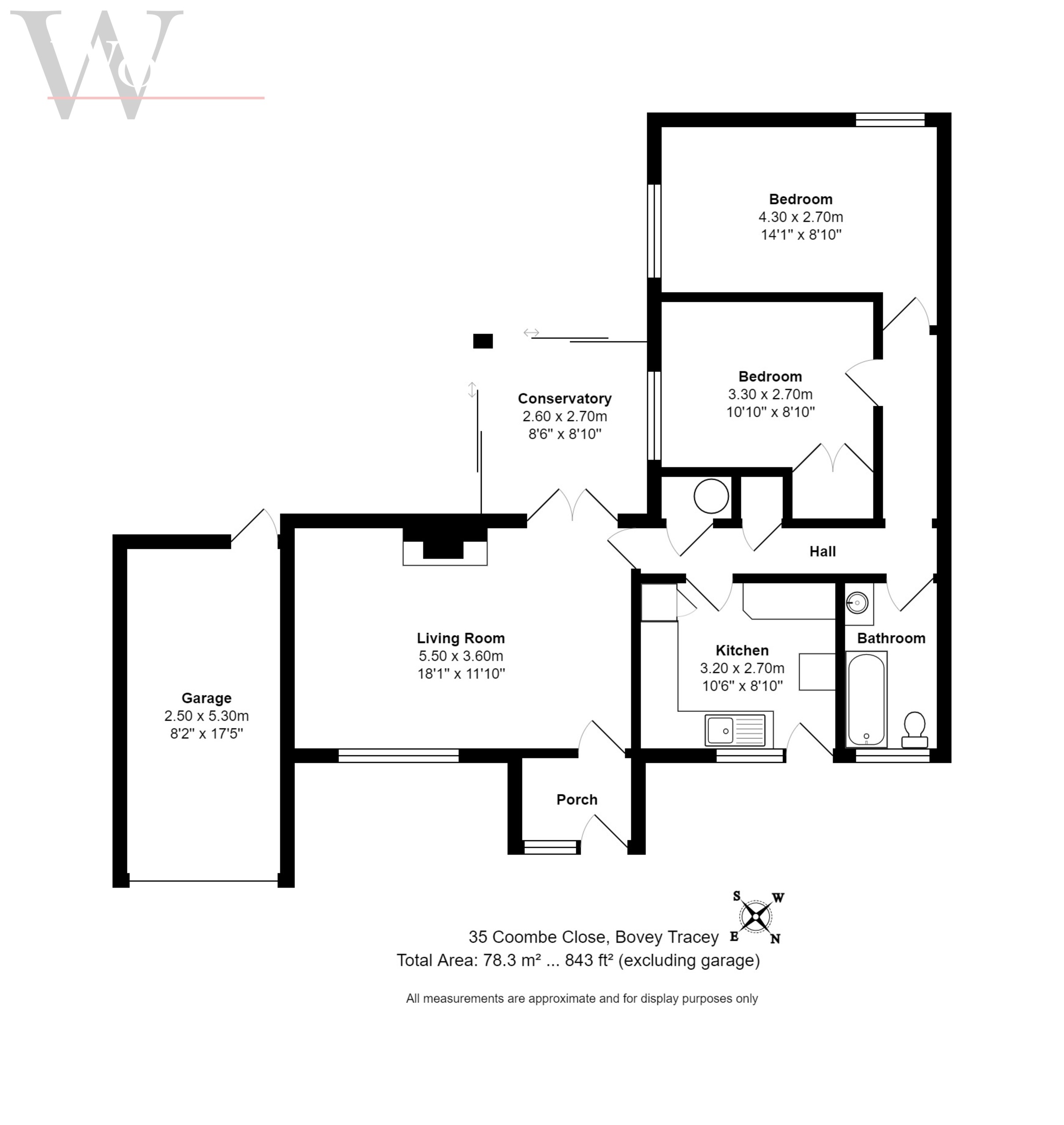 2 bed for sale in Bovey Tracey, Newton Abbot - Property floorplan