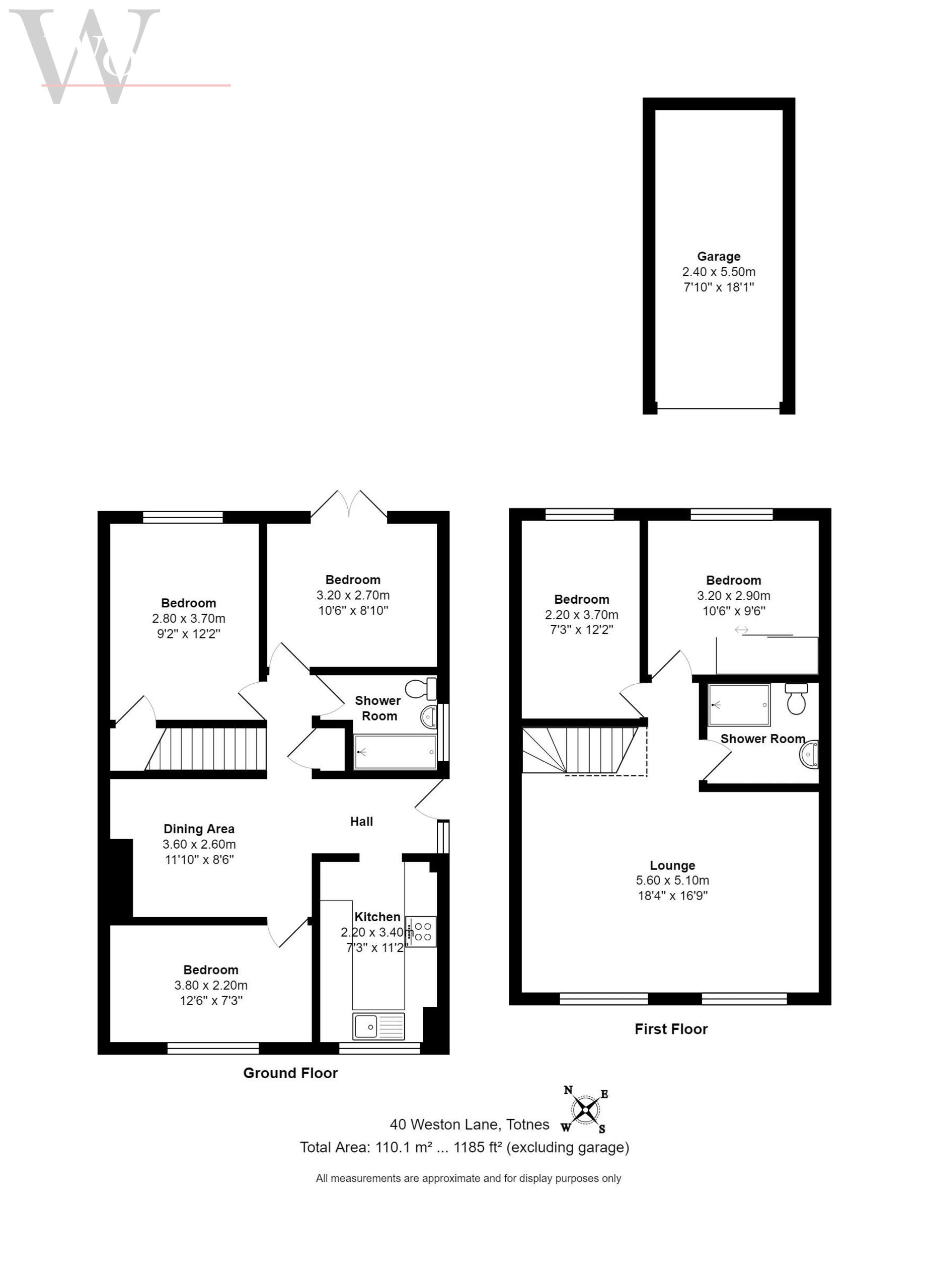 5 bed semi-detached bungalow for sale in Weston Lane, Totnes - Property floorplan