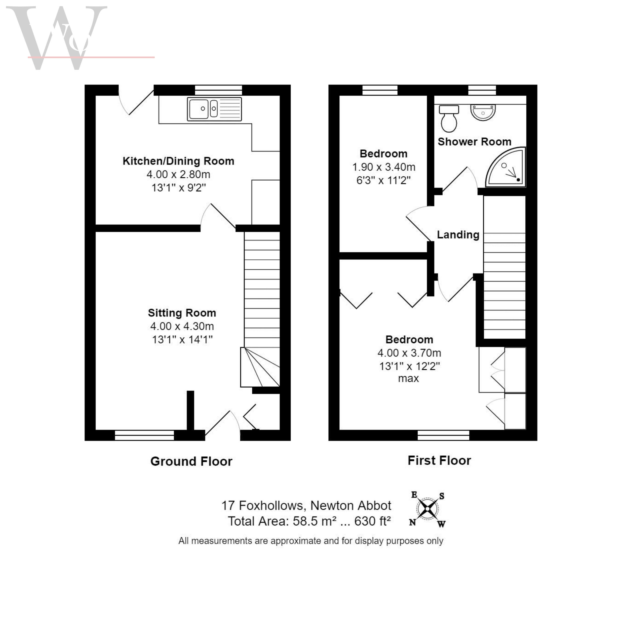 2 bed terraced house for sale in Foxhollows Shaldon Road, Newton Abbot - Property floorplan