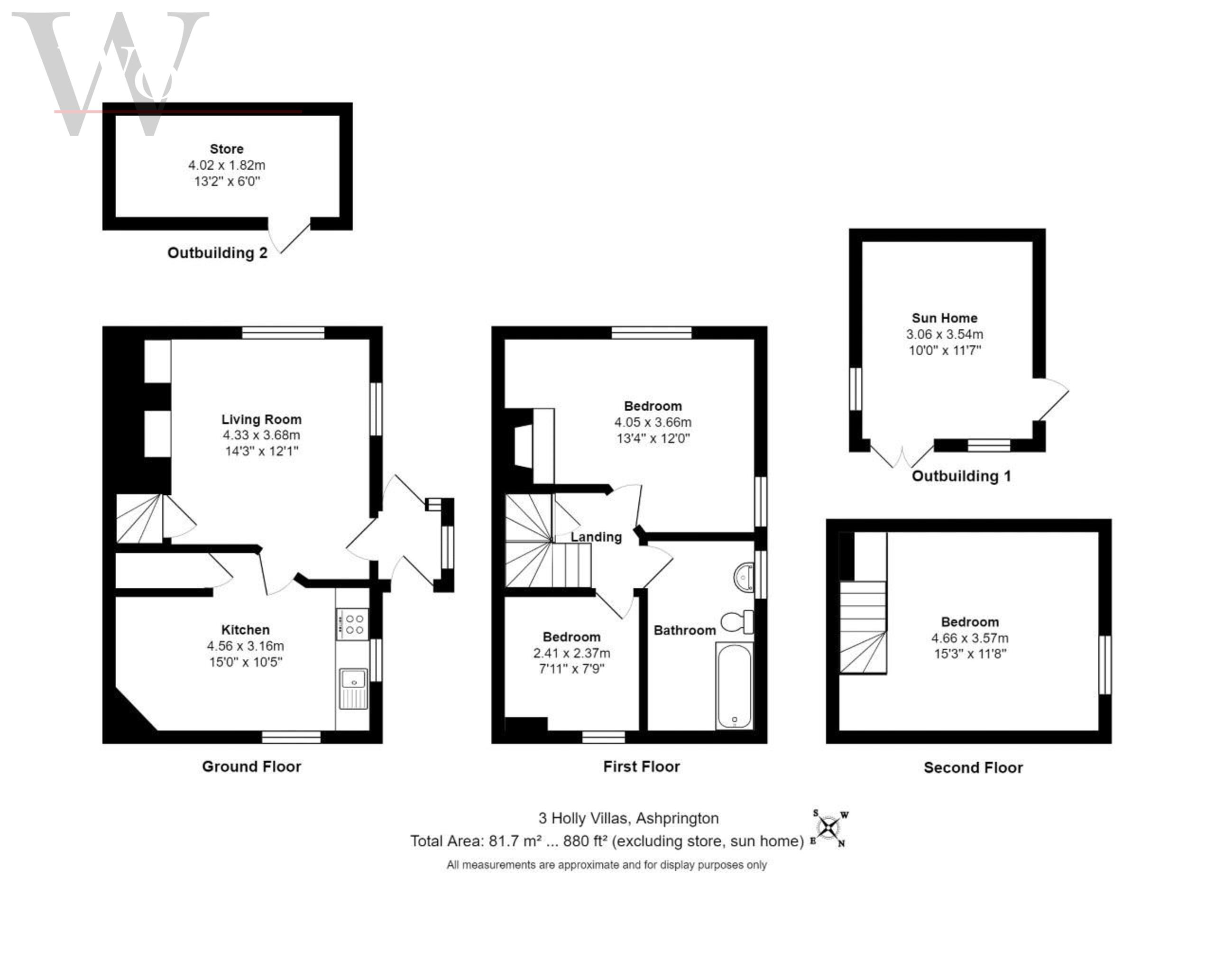 3 bed cottage for sale in Ashprington, Totnes - Property floorplan