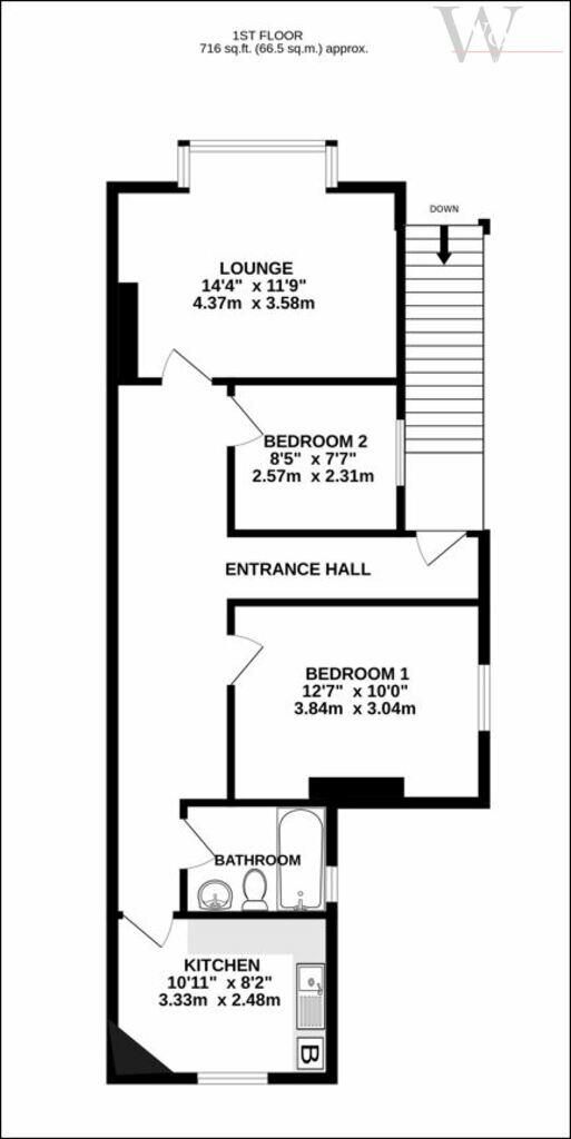 2 bed apartment to rent in Decoy Road, Newton Abbot - Property floorplan