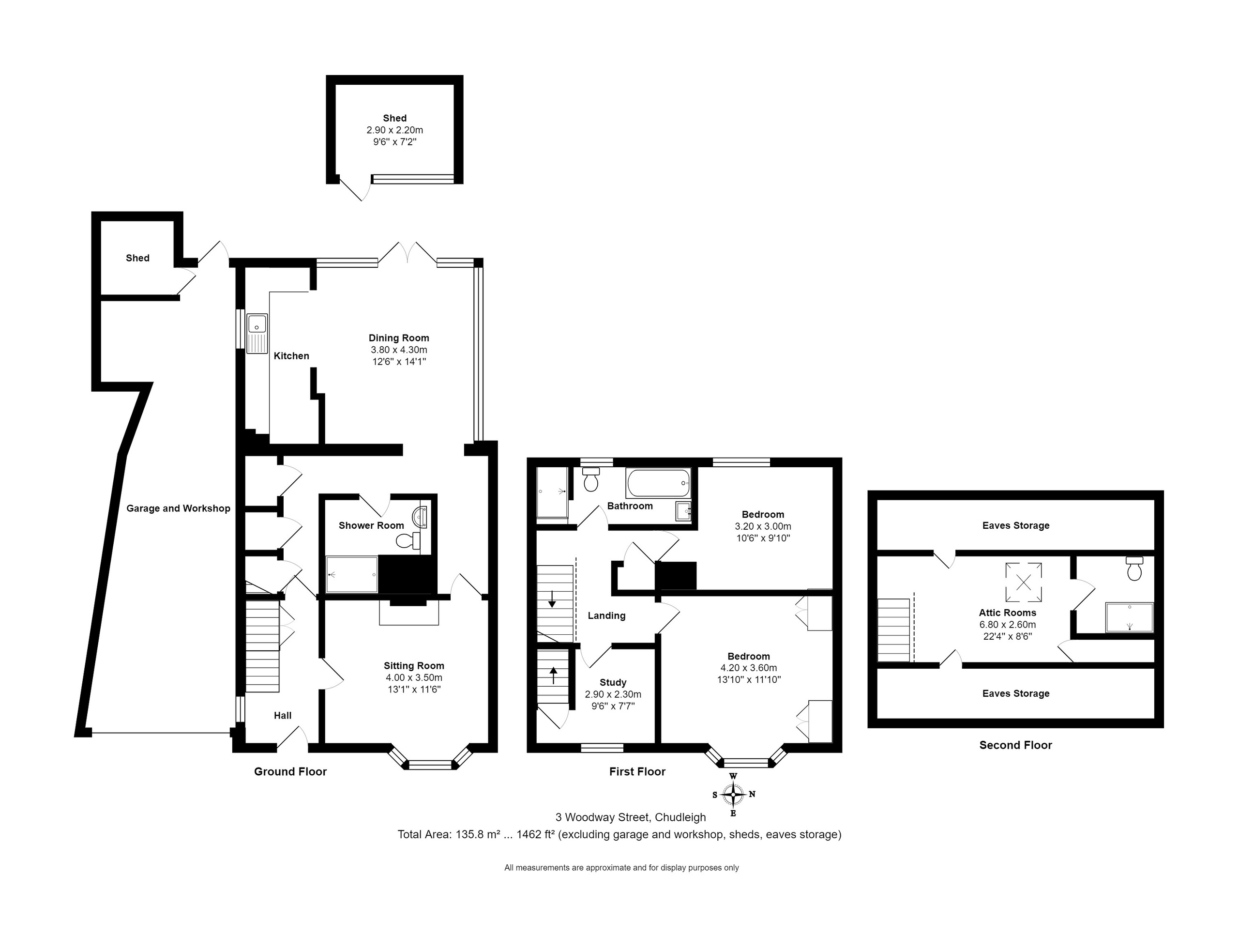 3 bed end of terrace house for sale in Chudleigh, Chudleigh - Property floorplan