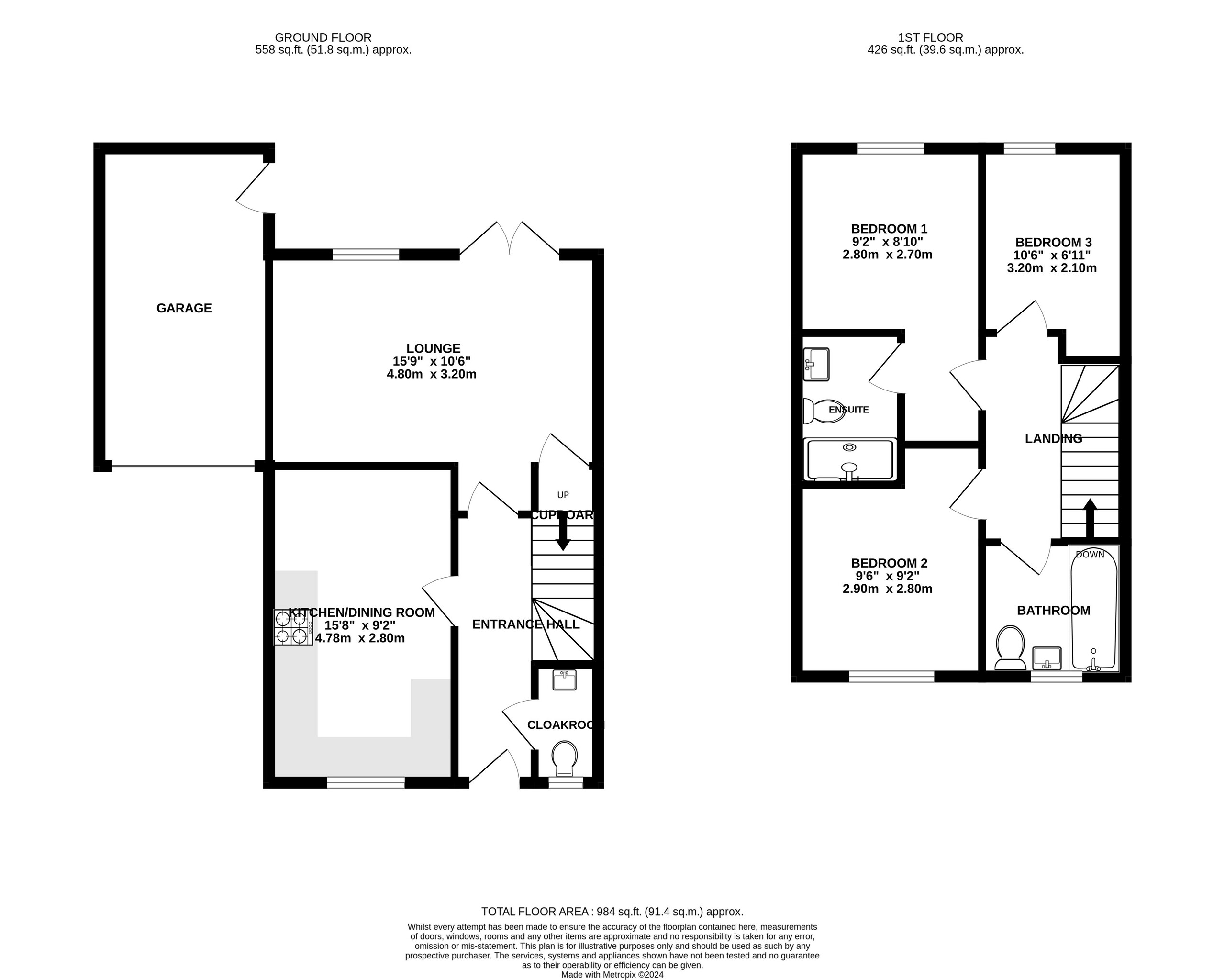 3 bed semi-detached house for sale in Spinners Square, Chudleigh - Property floorplan