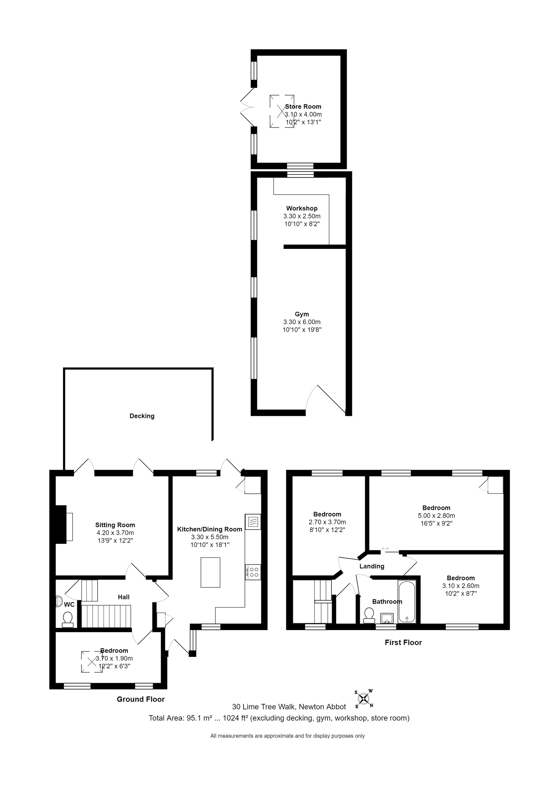 4 bed semi-detached house for sale in Milber, Newton Abbot - Property floorplan
