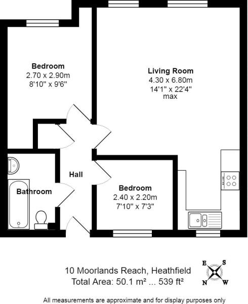 2 bed apartment to rent in Old Newton Road, Heathfield - Property floorplan