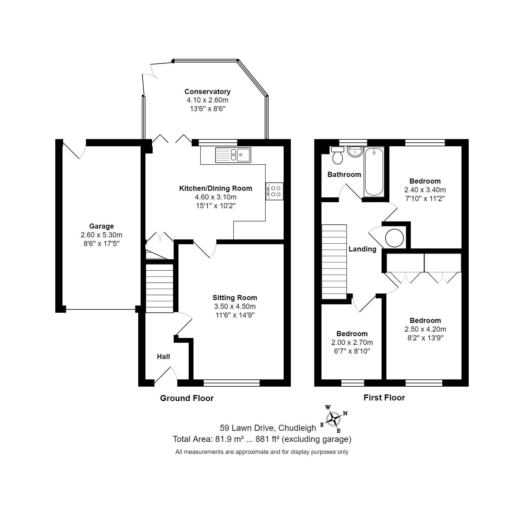 3 bed detached house for sale in Chudleigh, Chudleigh - Property floorplan