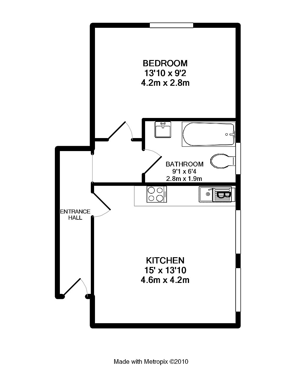 1 bed apartment to rent in Esplanade Road, Paignton - Property floorplan