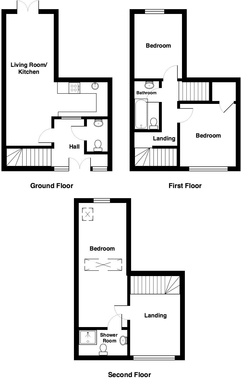 3 bed terraced house to rent in Kingsteignton Road, Newton Abbot - Property floorplan