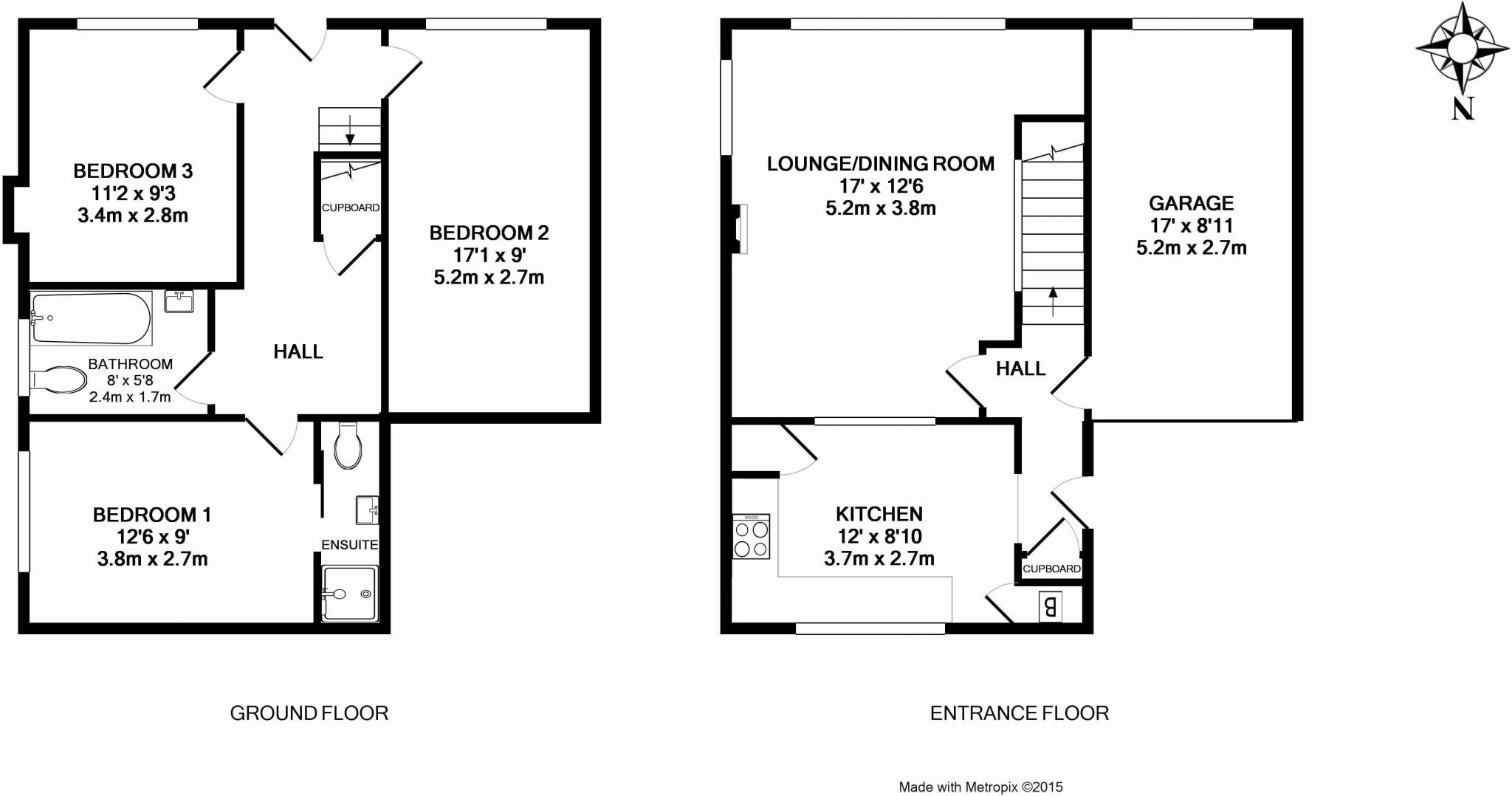 3 bed detached house to rent in Penwill Way, Paignton - Property floorplan