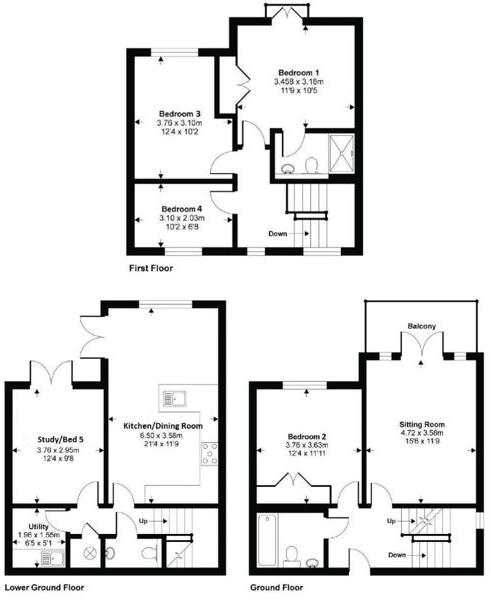 4 bed detached house for sale in Coburg Crescent, Chudleigh - Property floorplan