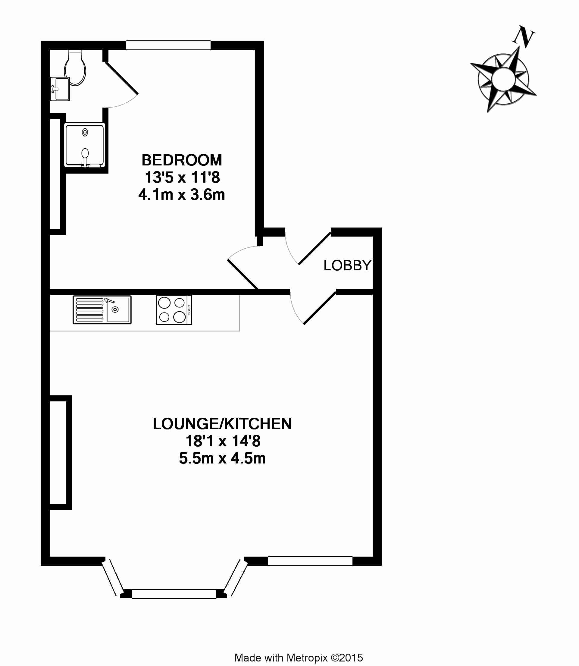 1 bed apartment to rent in Torquay Road, Paignton - Property floorplan