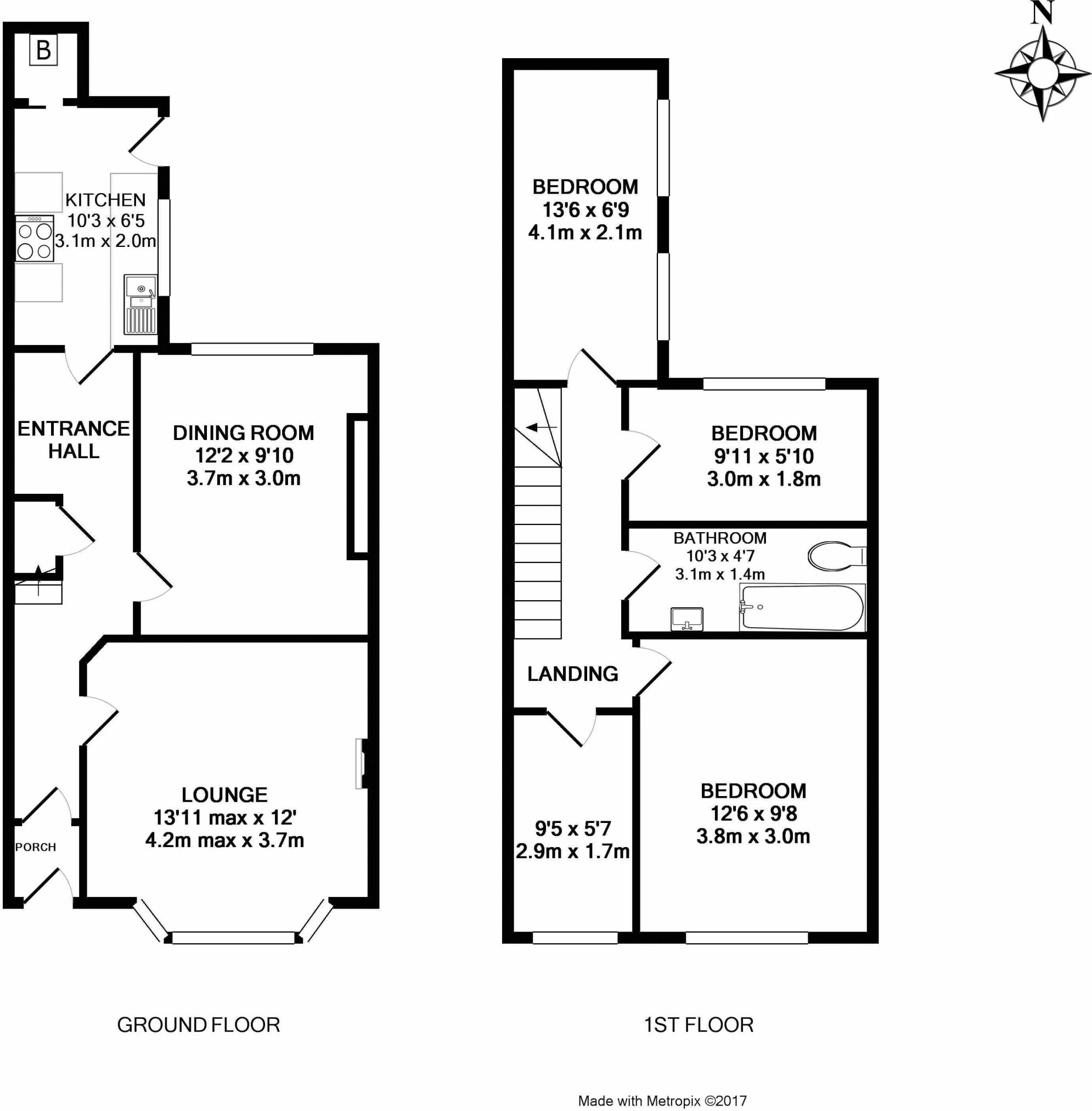 4 bed terraced house to rent in Sherwell Hill, Torquay - Property floorplan