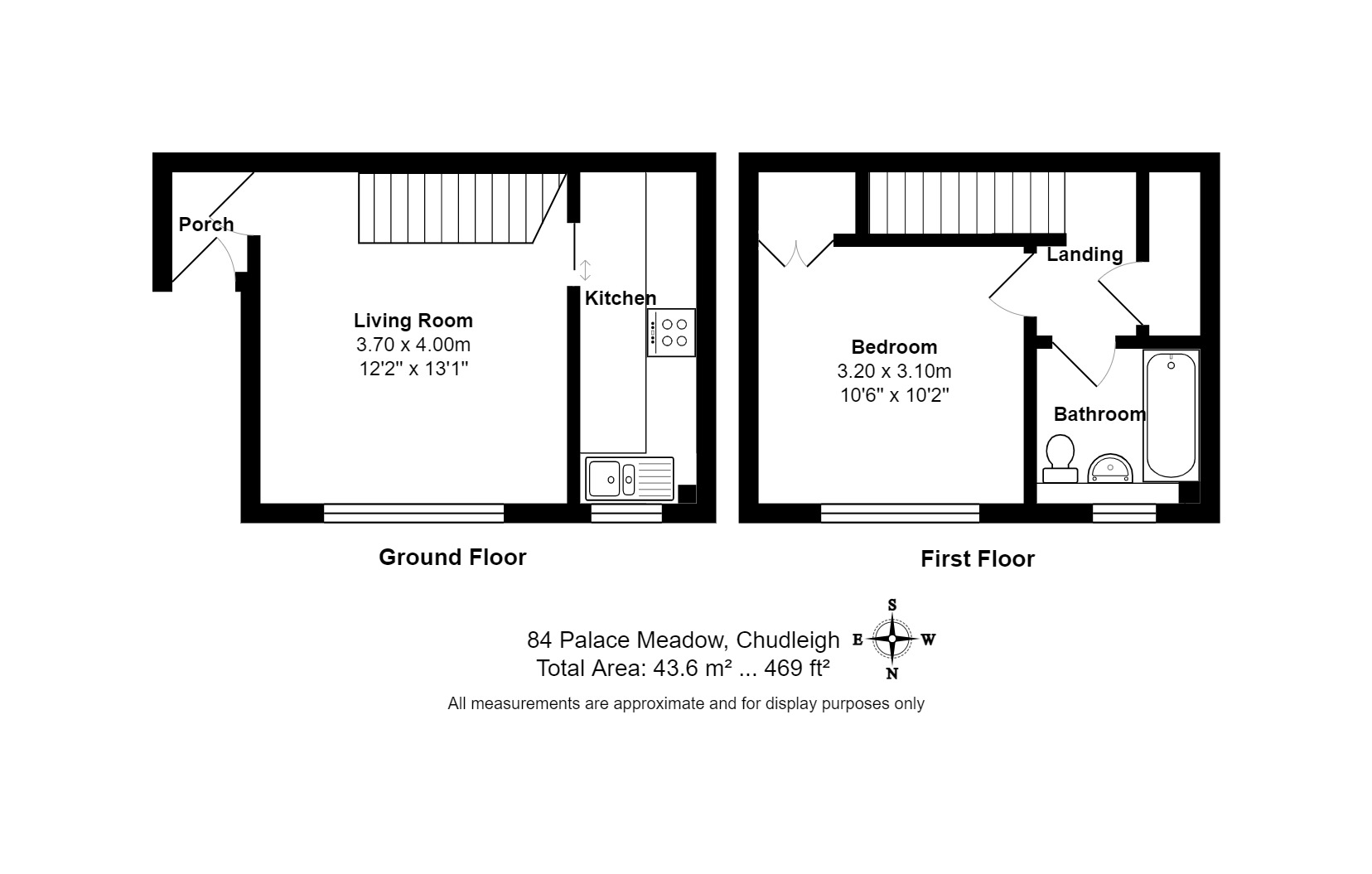 1 bed end of terrace house for sale in Palace Meadow, Chudleigh - Property floorplan