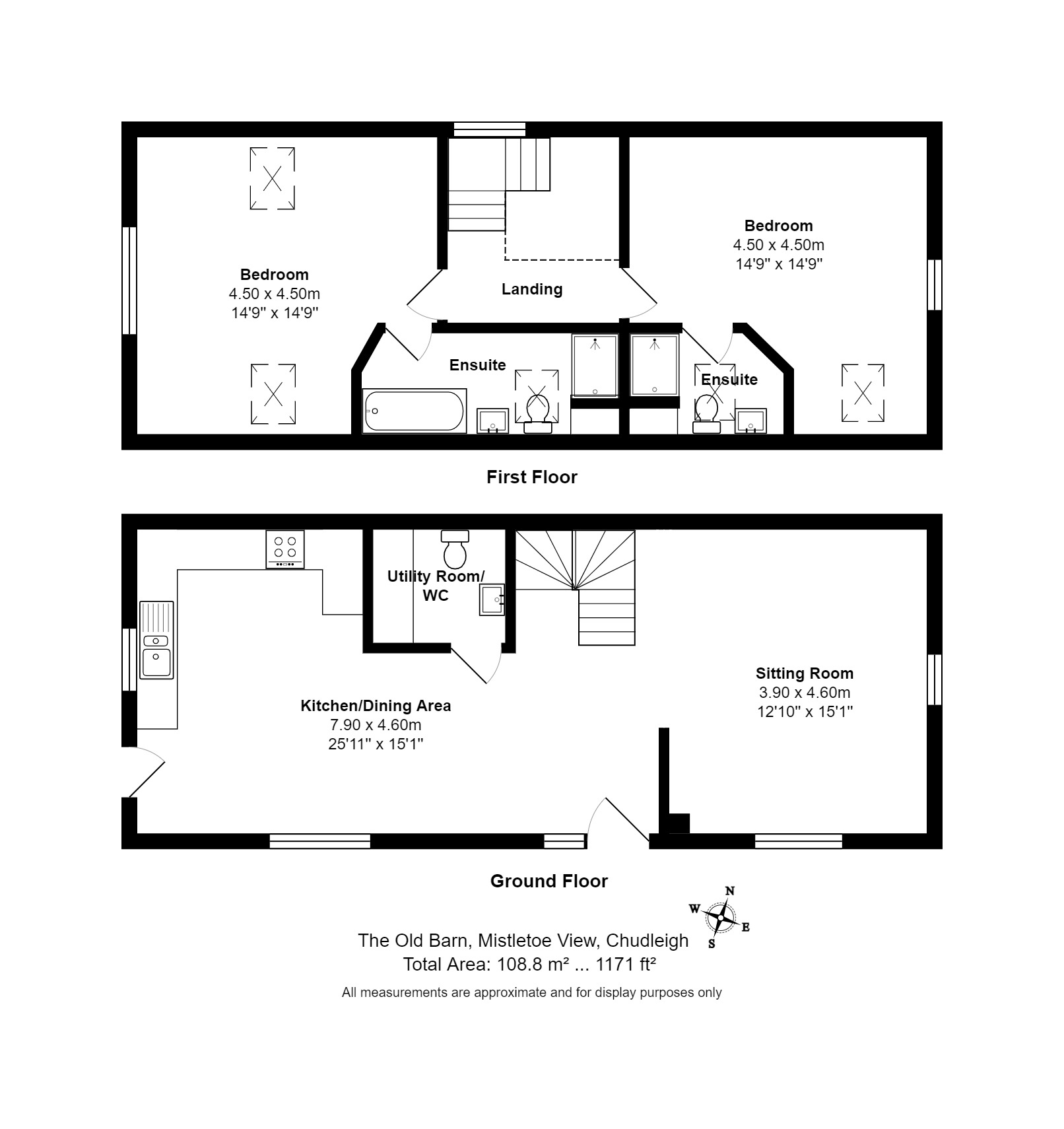 2 bed barn conversion for sale, Chudleigh - Property floorplan
