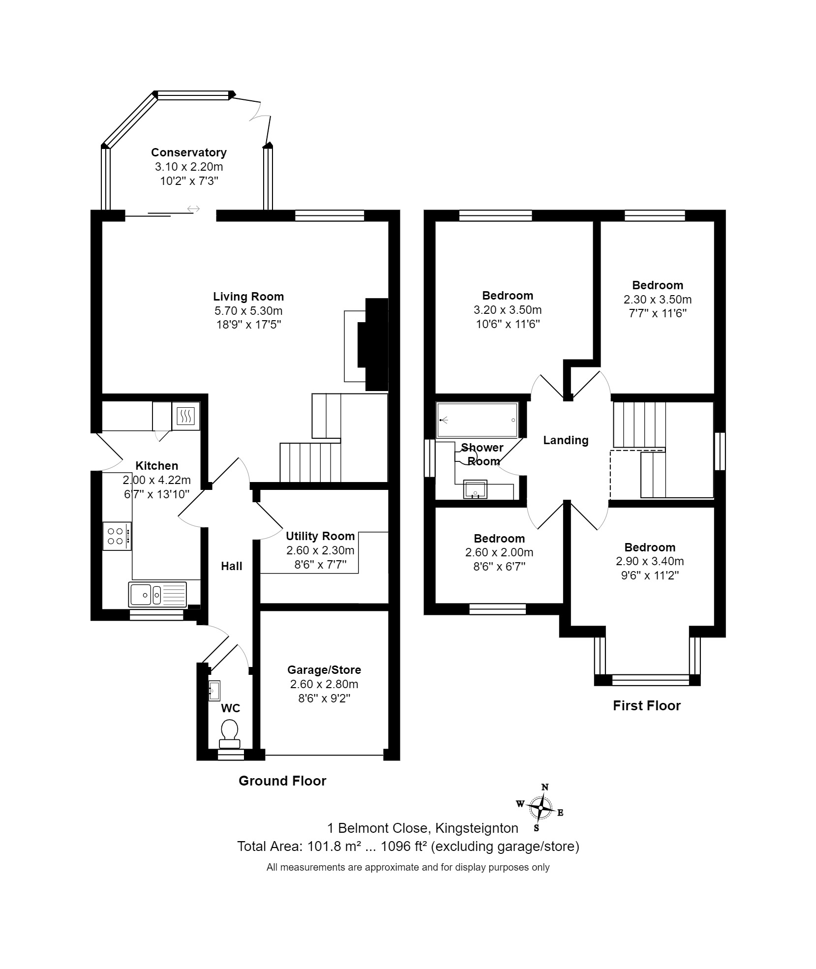 4 bed detached house for sale in Belmont Close, Kingsteignton - Property floorplan