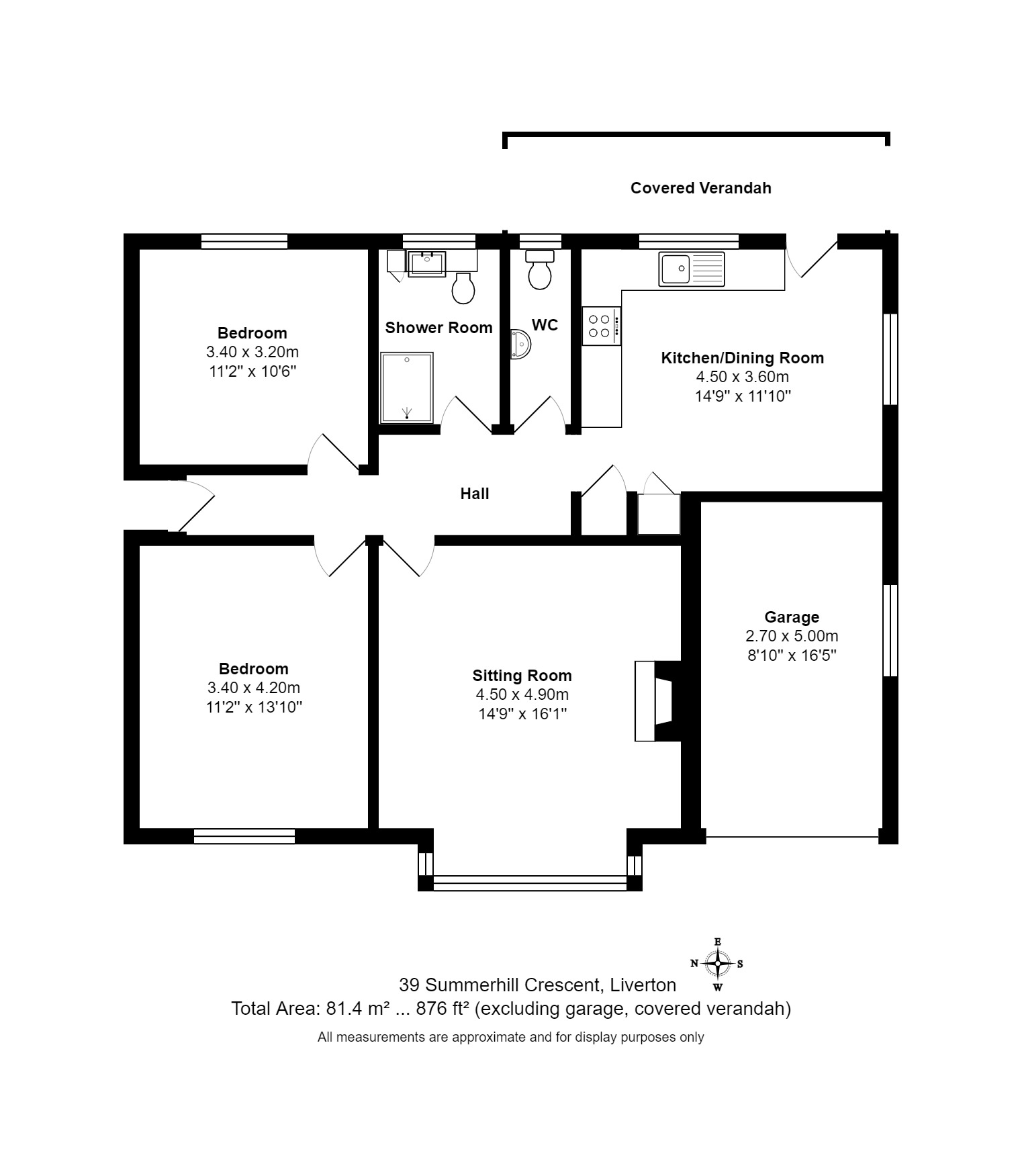 2 bed bungalow for sale in Summerhill Crescent, Liverton - Property floorplan