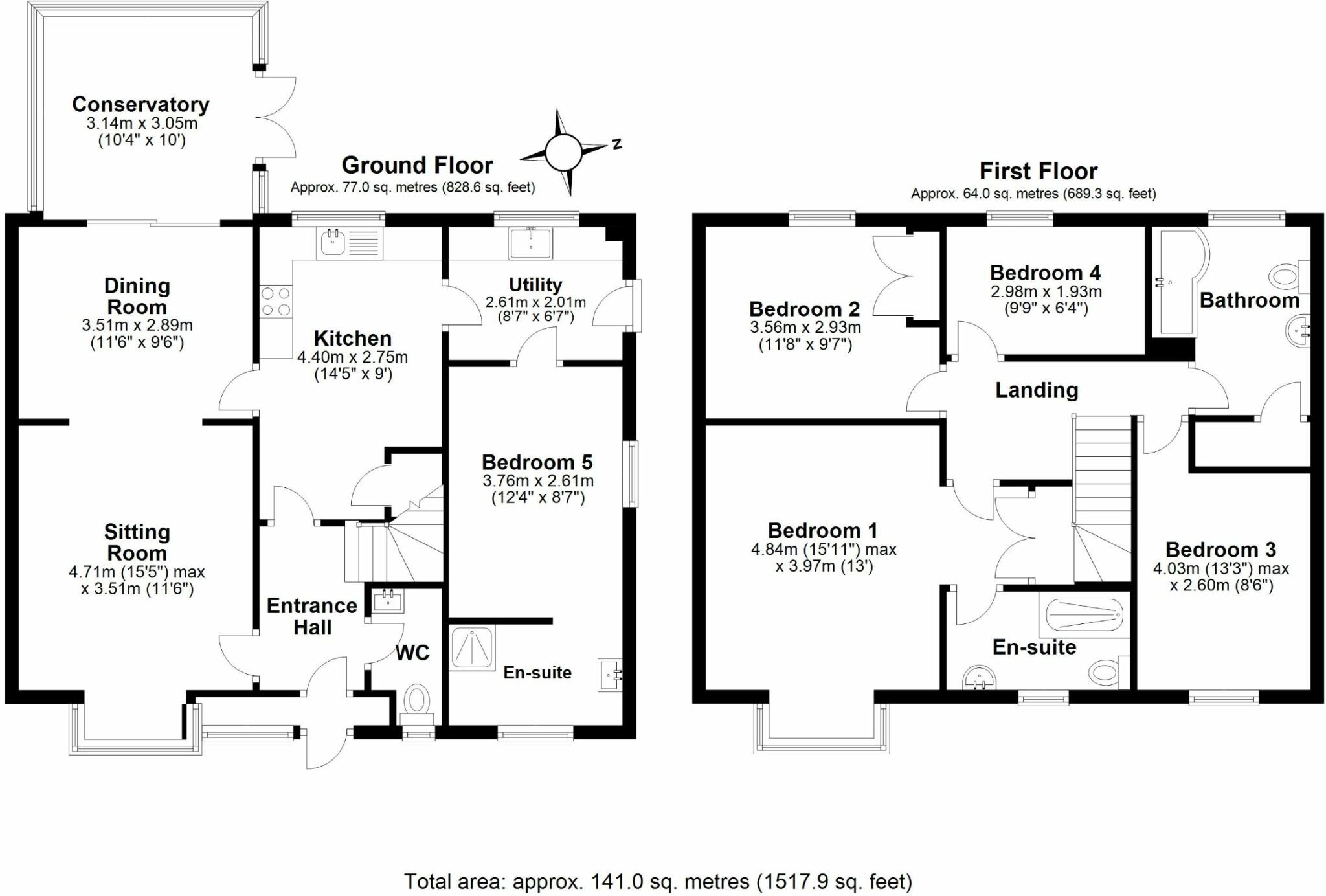 5 bed detached house for sale in Little Hayes, Kingsteignton - Property floorplan