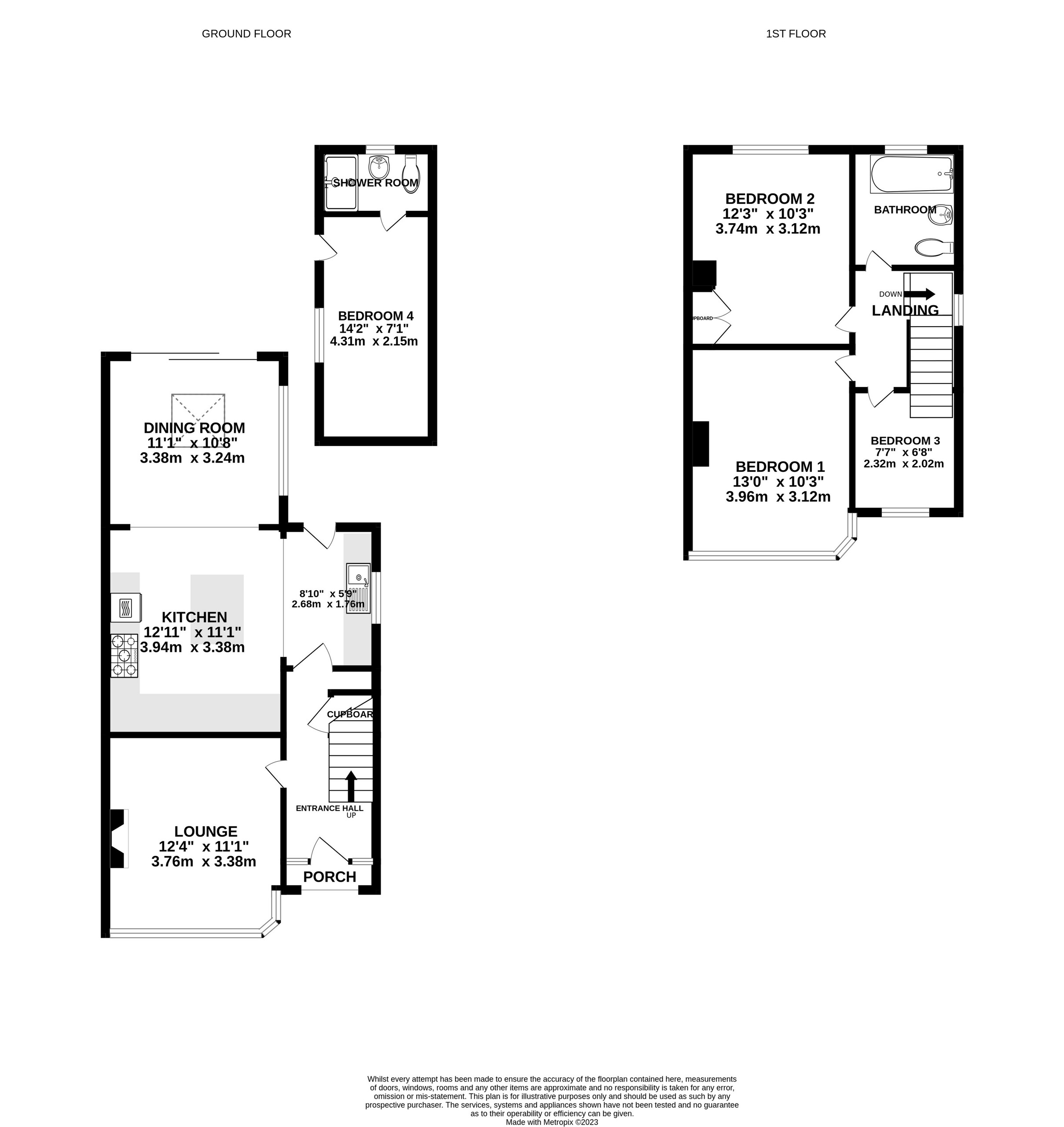 4 bed semi-detached house for sale in St. Michaels Road, Kingsteignton - Property floorplan