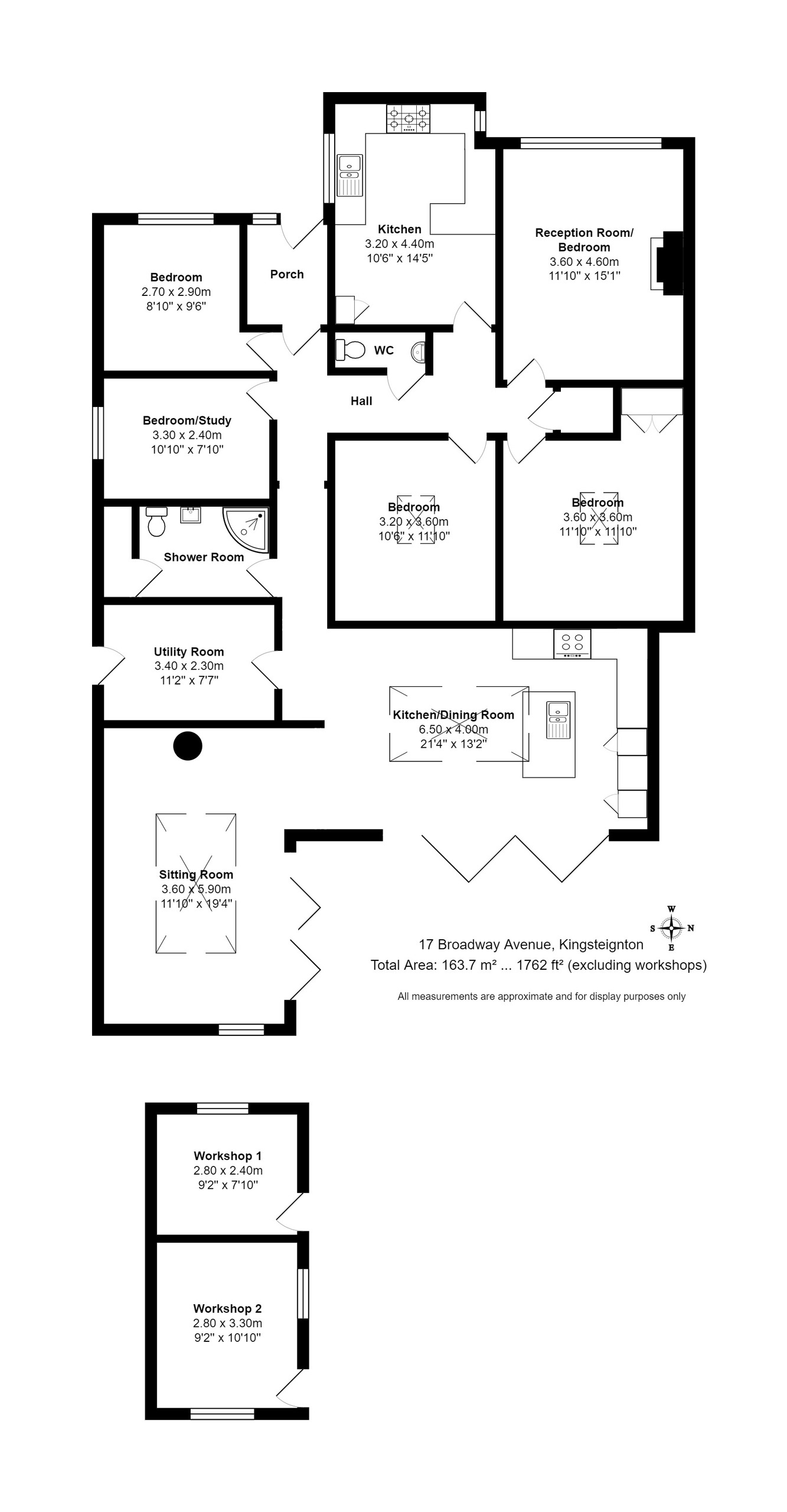 5 bed bungalow for sale in Broadway Avenue, Kingsteignton - Property floorplan