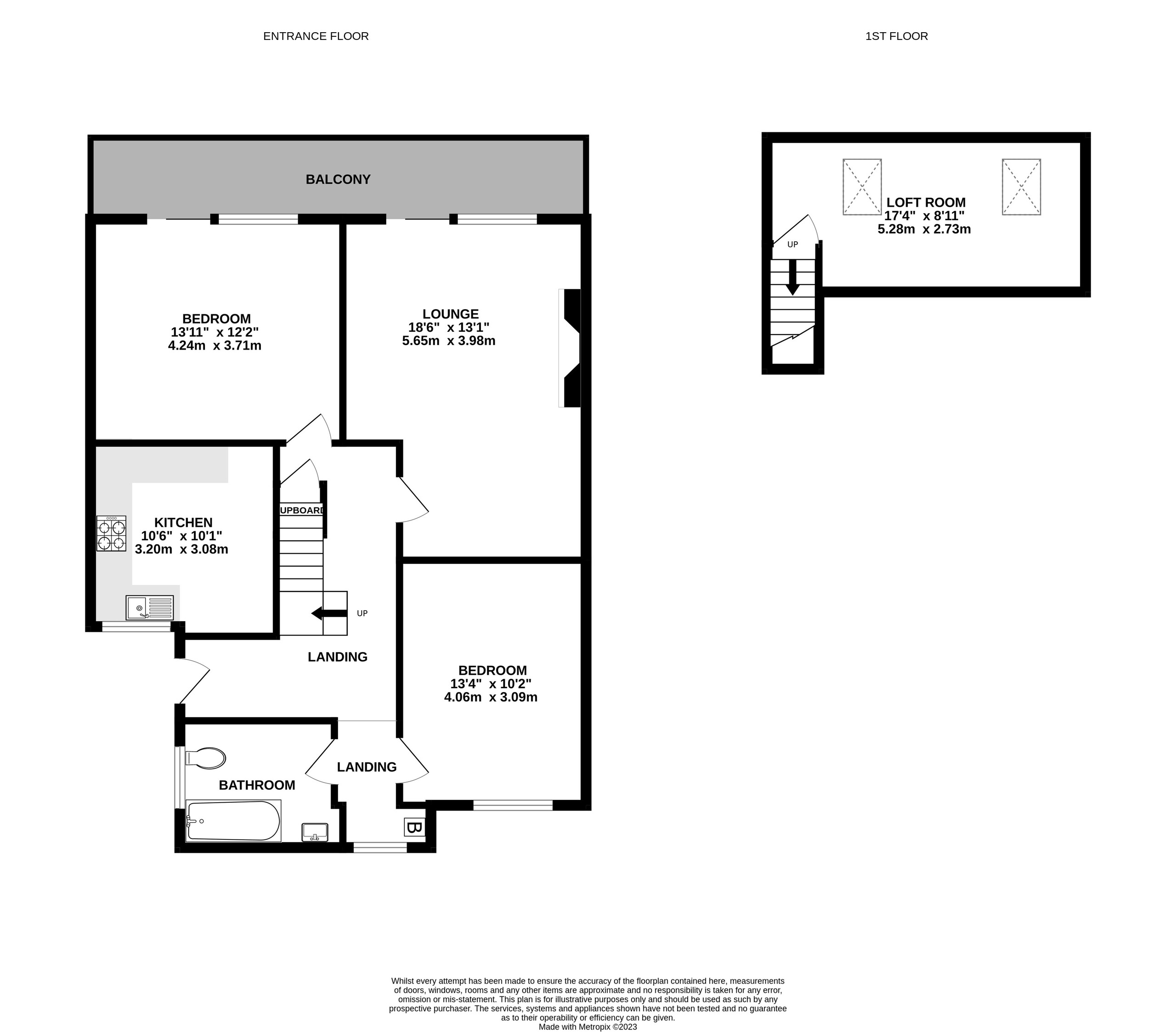 2 bed apartment for sale in Great Headland Road, Paignton - Property floorplan
