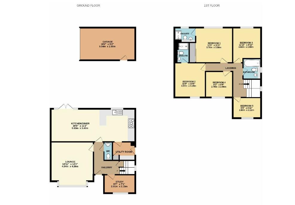 5 bed detached house for sale in Mimosa Way, Paignton - Property floorplan