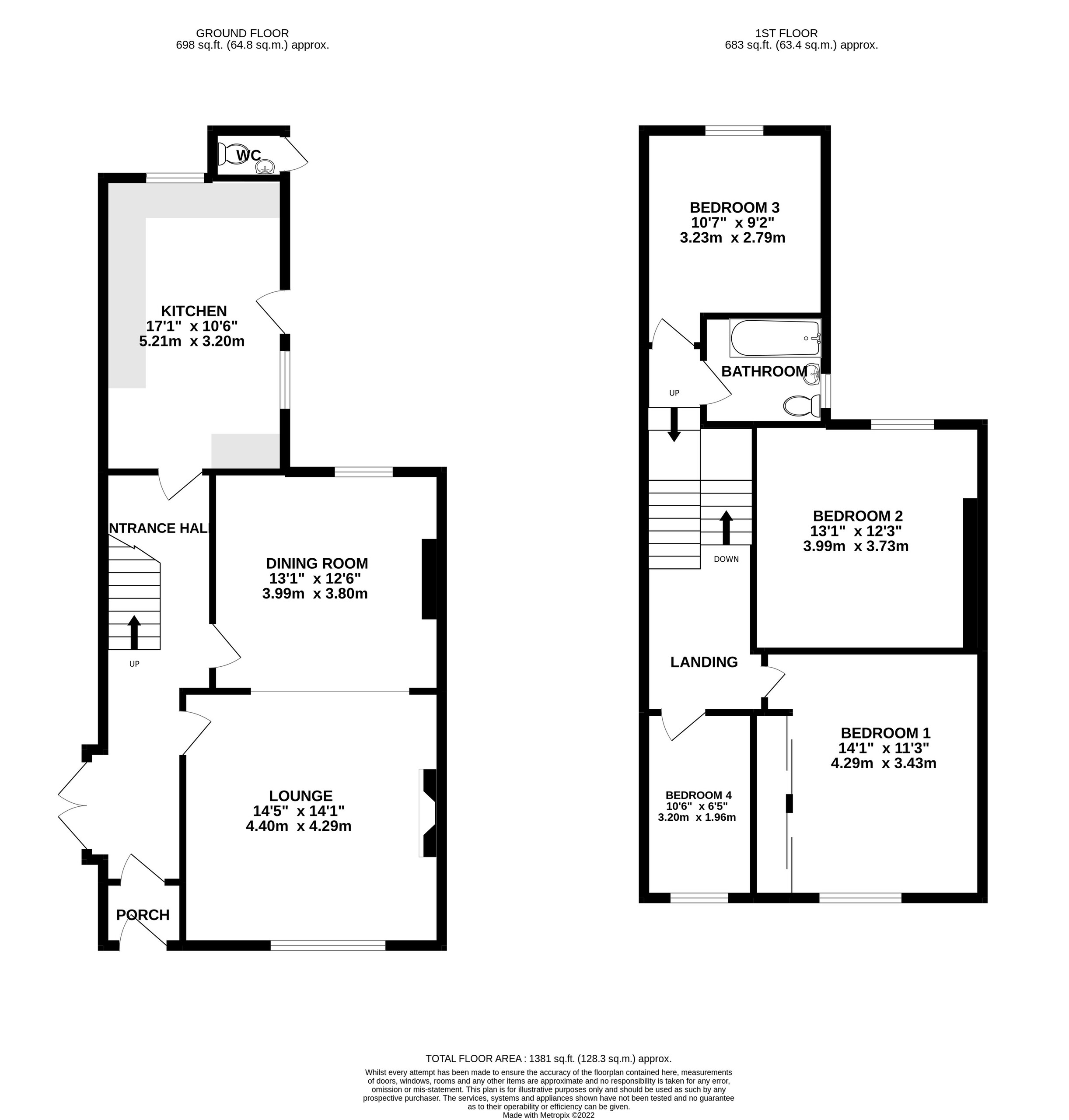 4 bed semi-detached house for sale in Sunbury Hill, Torquay - Property floorplan