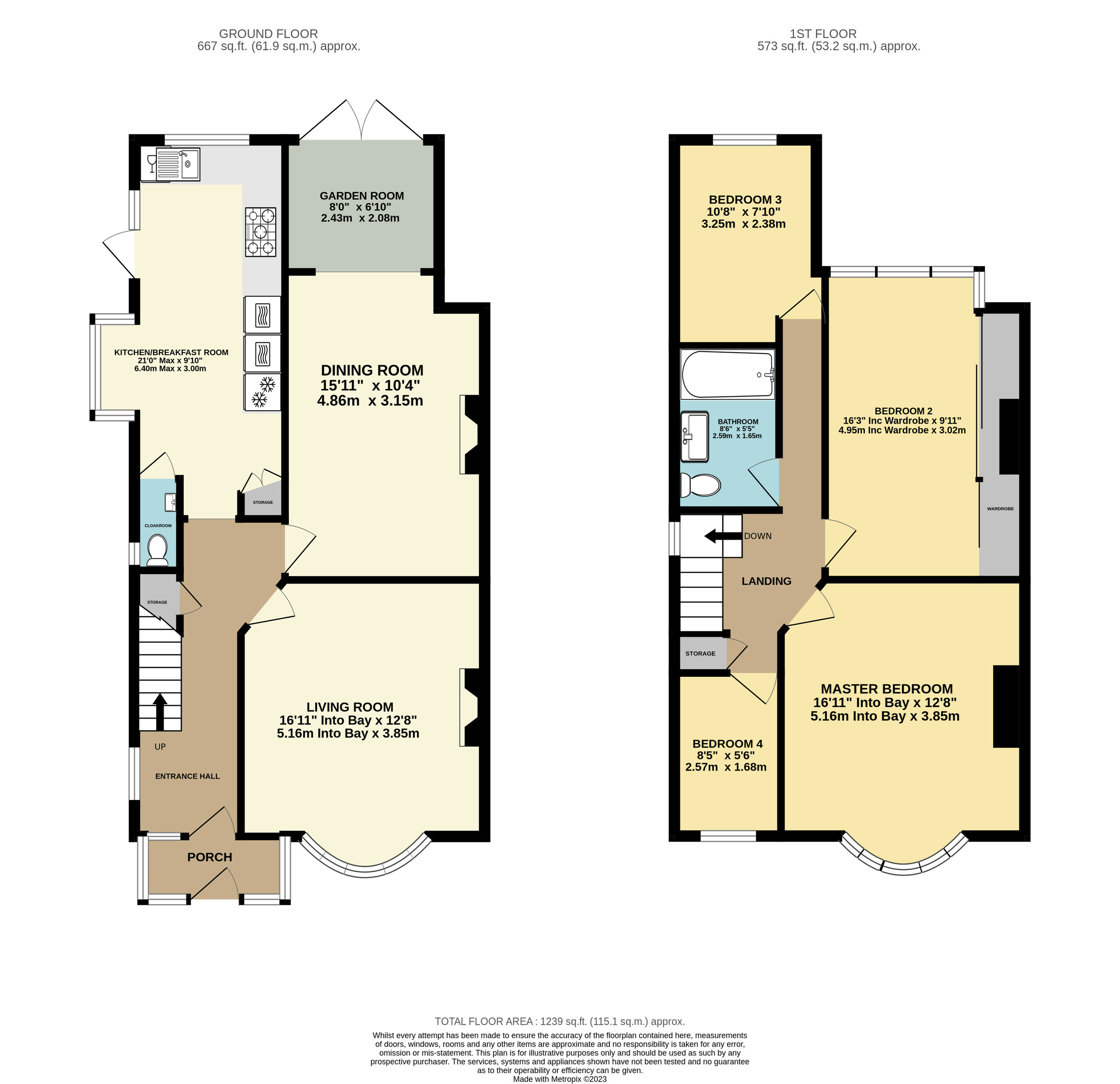 4 bed semi-detached house for sale in Preston, Paignton - Property floorplan