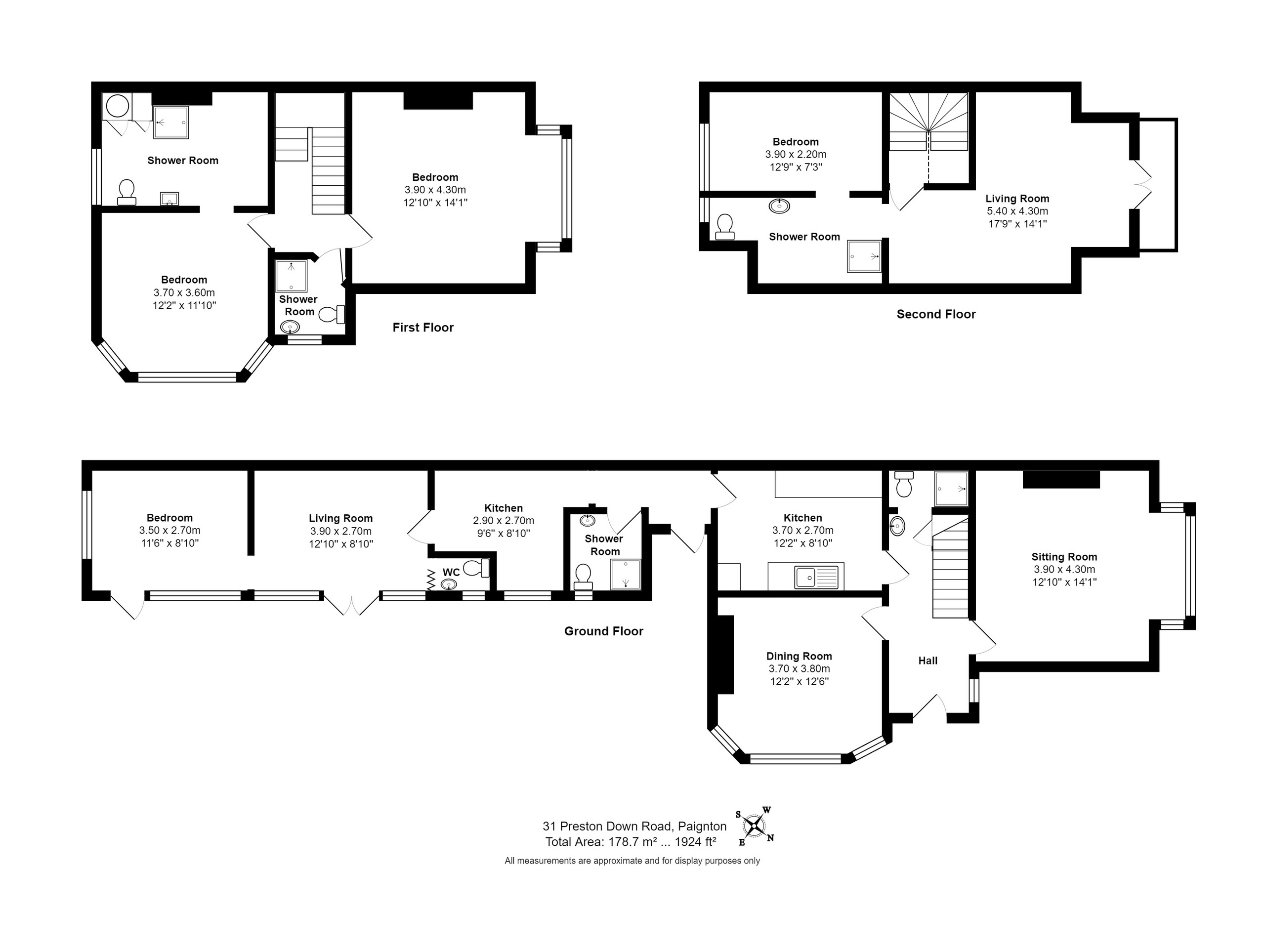 4 bed semi-detached house for sale in Preston Down Road, Paignton - Property floorplan