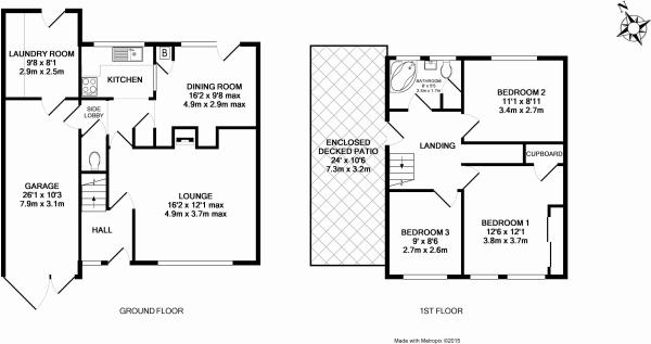 3 bed end of terrace house for sale in Hoyles Road, Paignton - Property floorplan