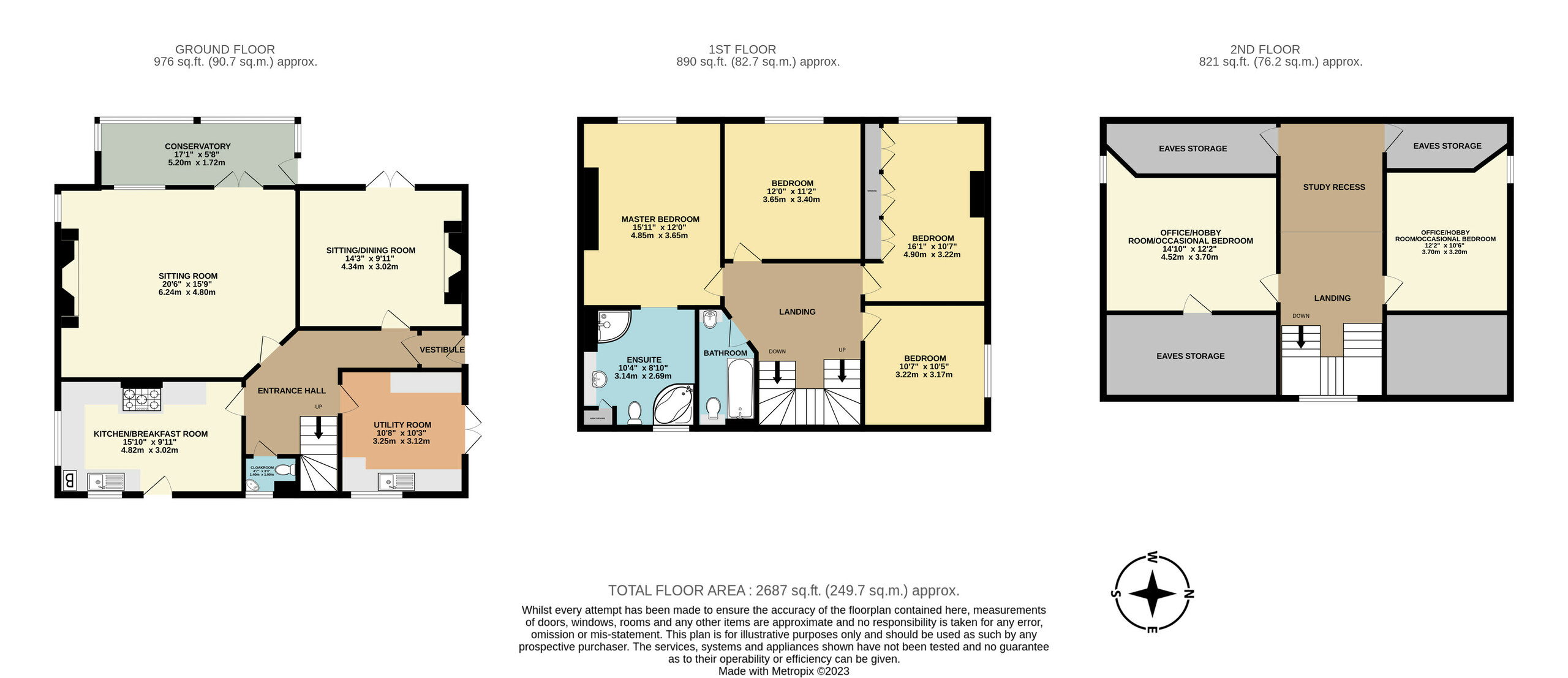 4 bed detached house for sale in Moor Lane, Torquay - Property floorplan