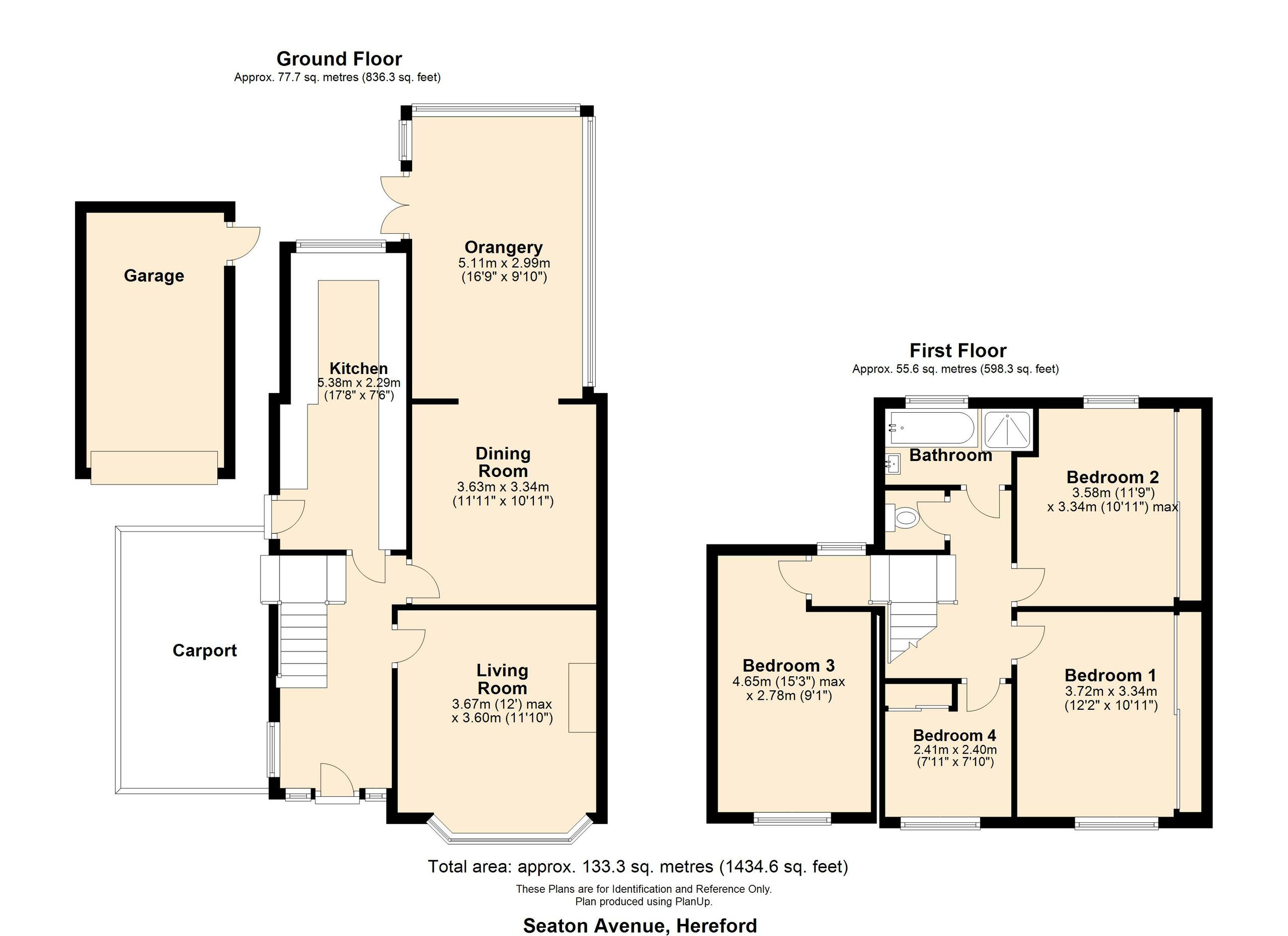 4 bed semi-detached house for sale in Seaton Avenue, Hereford - Property floorplan