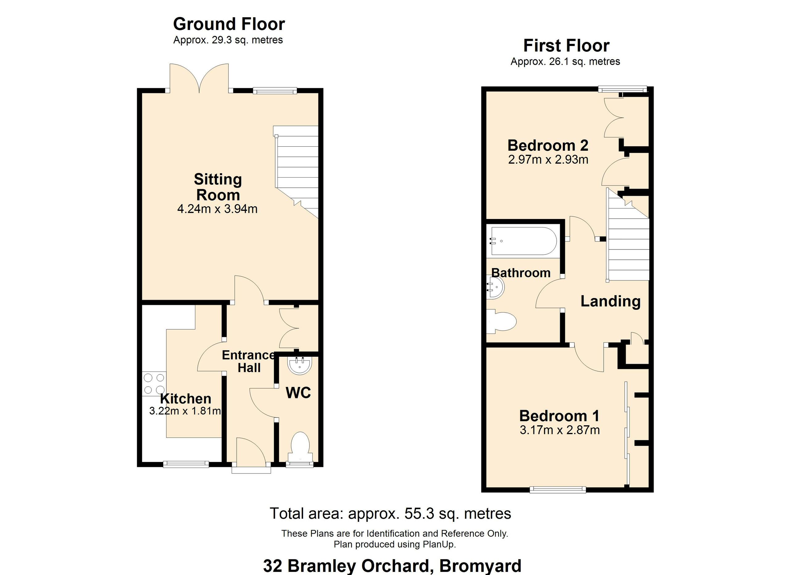 2 bed terraced house for sale in Bramley Orchards, Bromyard - Property floorplan