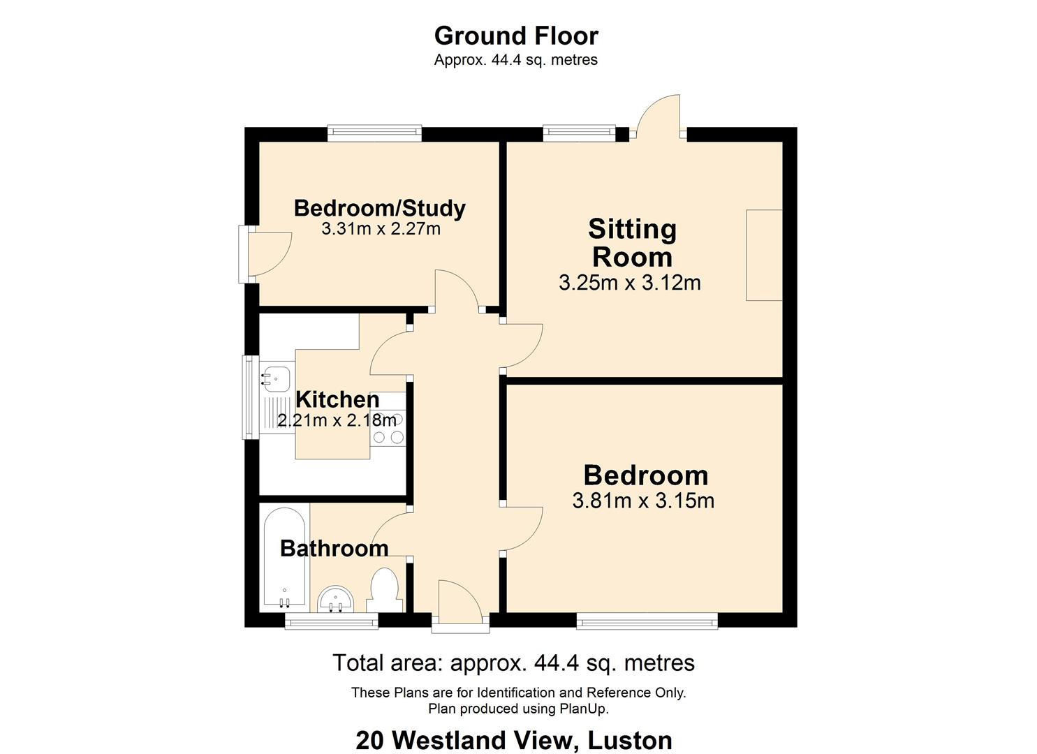 2 bed semi-detached bungalow to rent in Westland View, Leominster, Herefordshire - Property floorplan