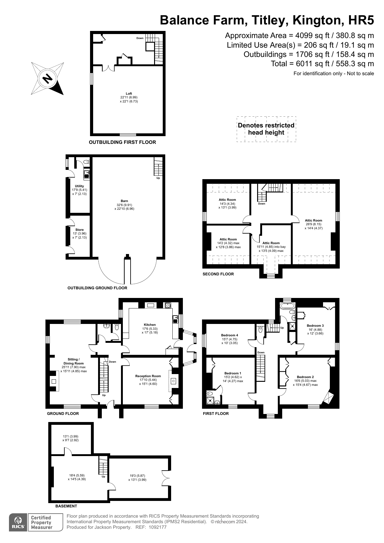 5 bed detached house for sale in Titley, Kington - Property floorplan