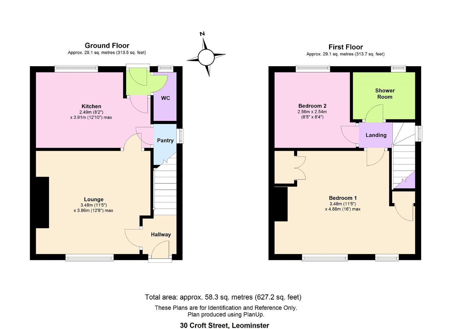2 bed semi-detached house for sale in Croft Street, Leominster - Property floorplan