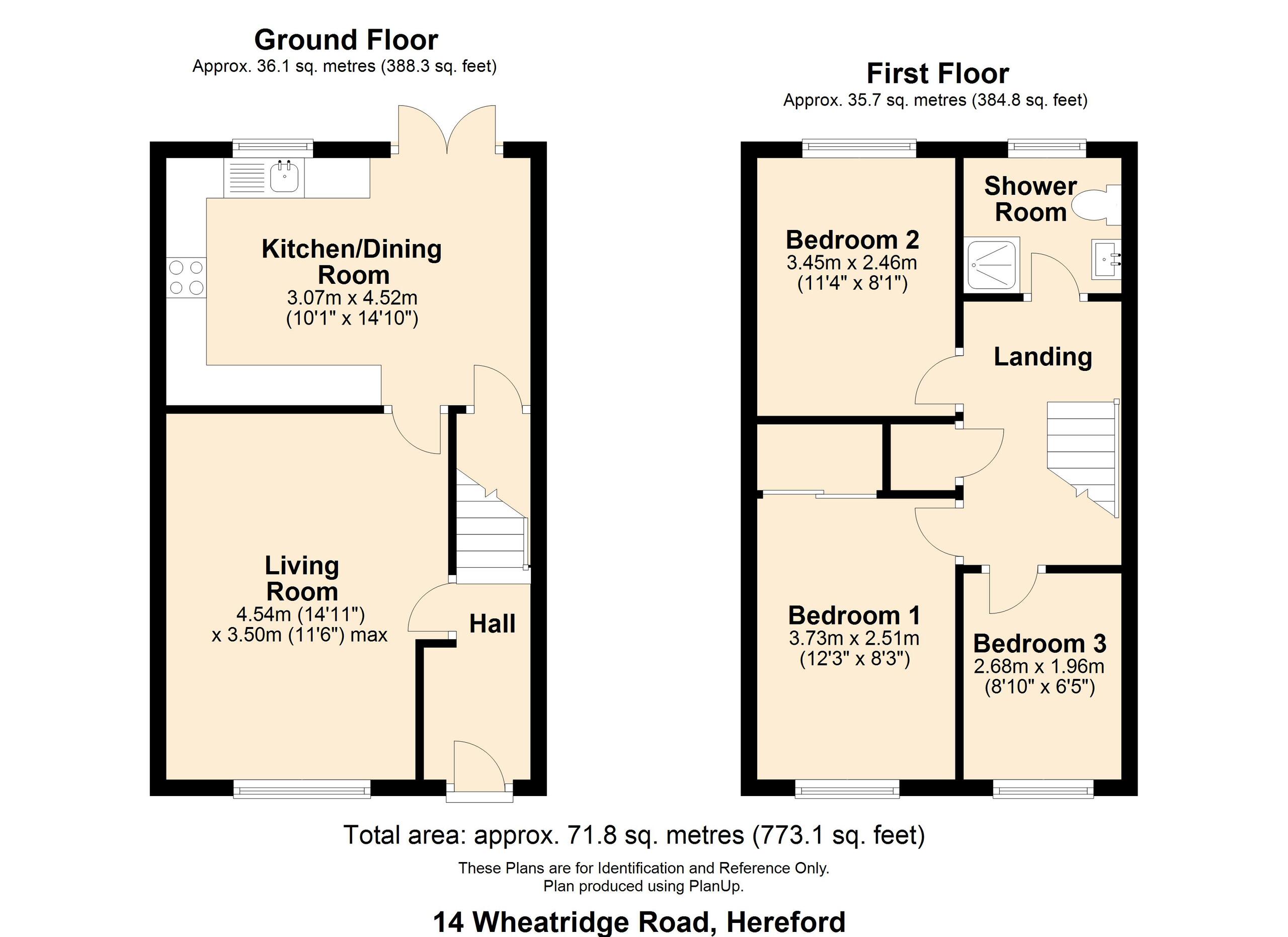 3 bed semi-detached house for sale in Wheatridge Road, Hereford - Property floorplan