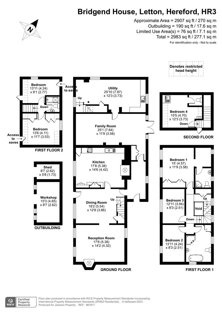 6 bed detached house for sale in Letton, Hereford - Property floorplan