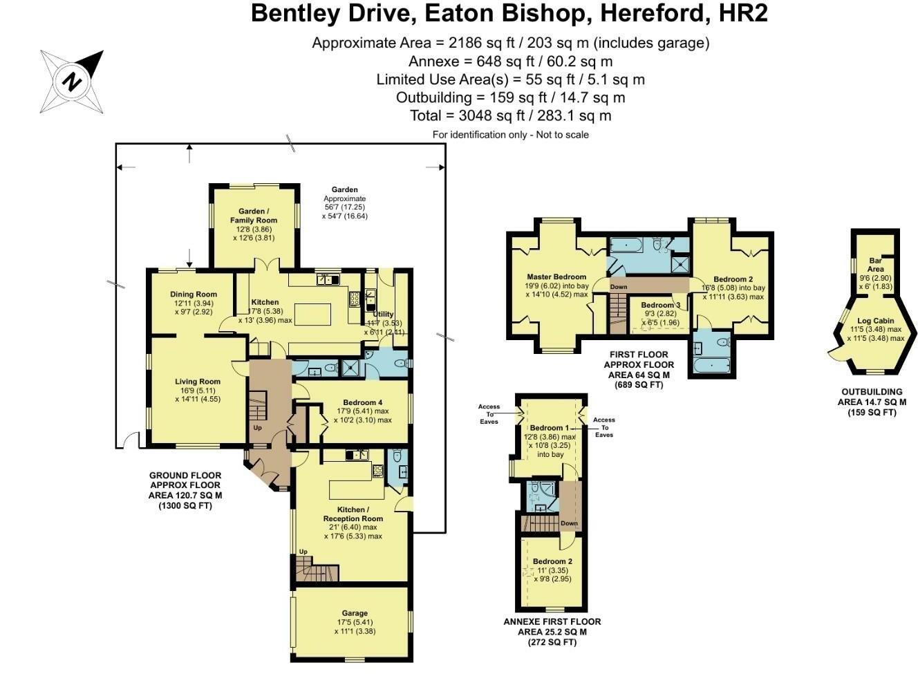 4 bed detached house for sale in Bentley Drive, Hereford - Property floorplan