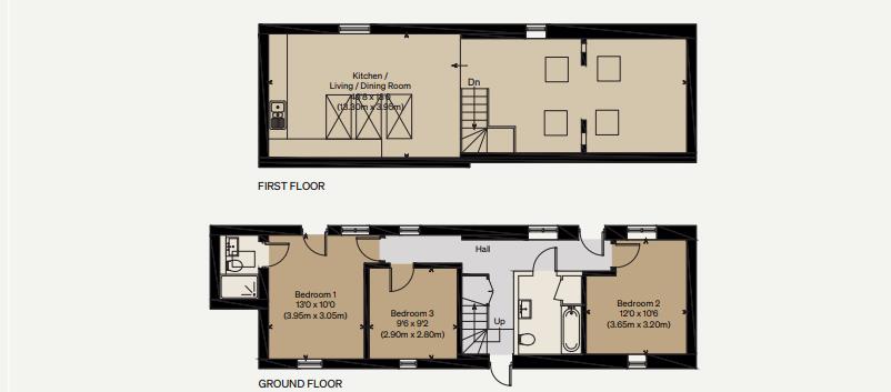 3 bed barn conversion for sale in The Grain Mill The Parks, Hereford - Property floorplan