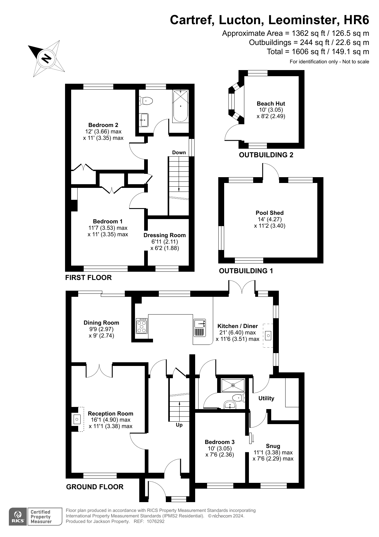 3 bed semi-detached house for sale in Lucton, Leominster - Property floorplan