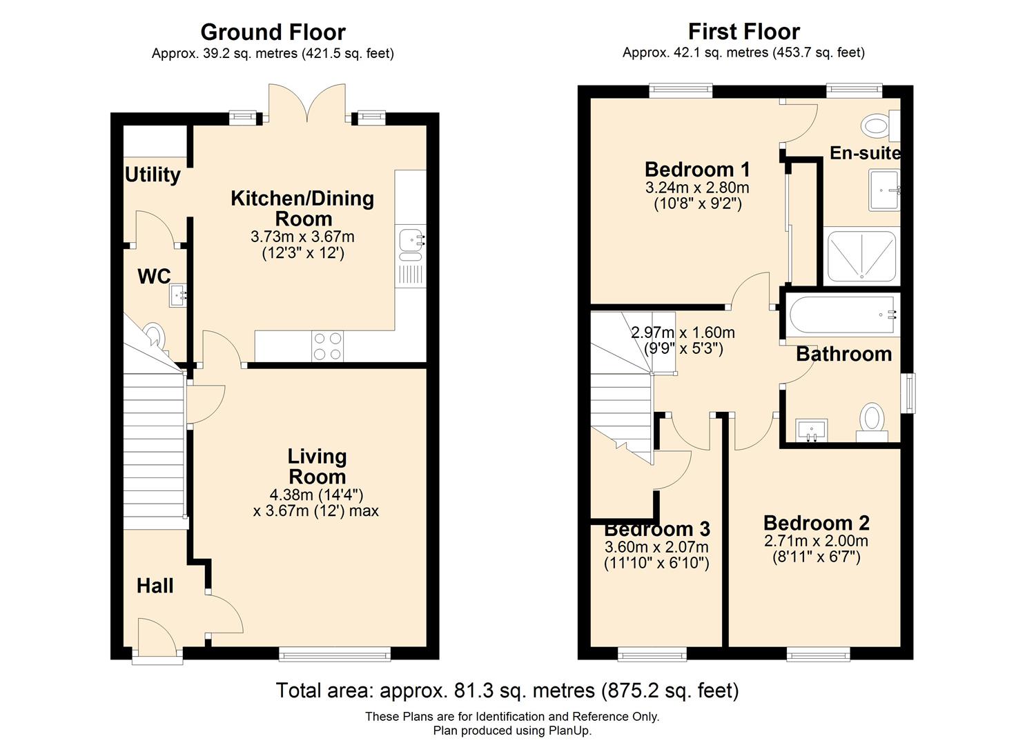 3 bed semi-detached house for sale in Grayling Drive, Hereford - Property floorplan