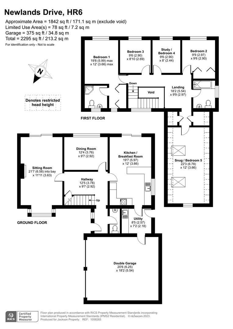 5 bed detached house for sale in Newlands Drive, Leominster - Property floorplan