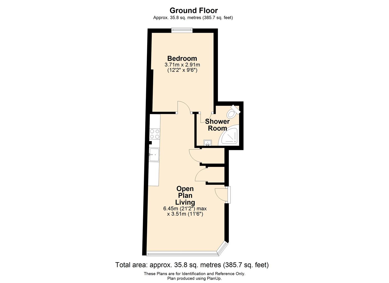 1 bed apartment for sale in Eign Road, Hereford - Property floorplan