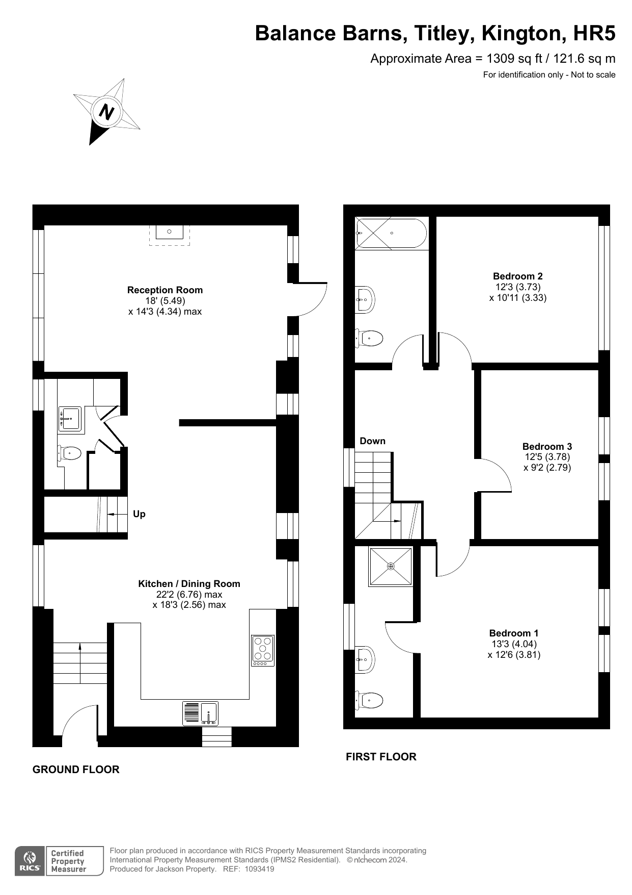 3 bed barn conversion for sale, Kington - Property floorplan